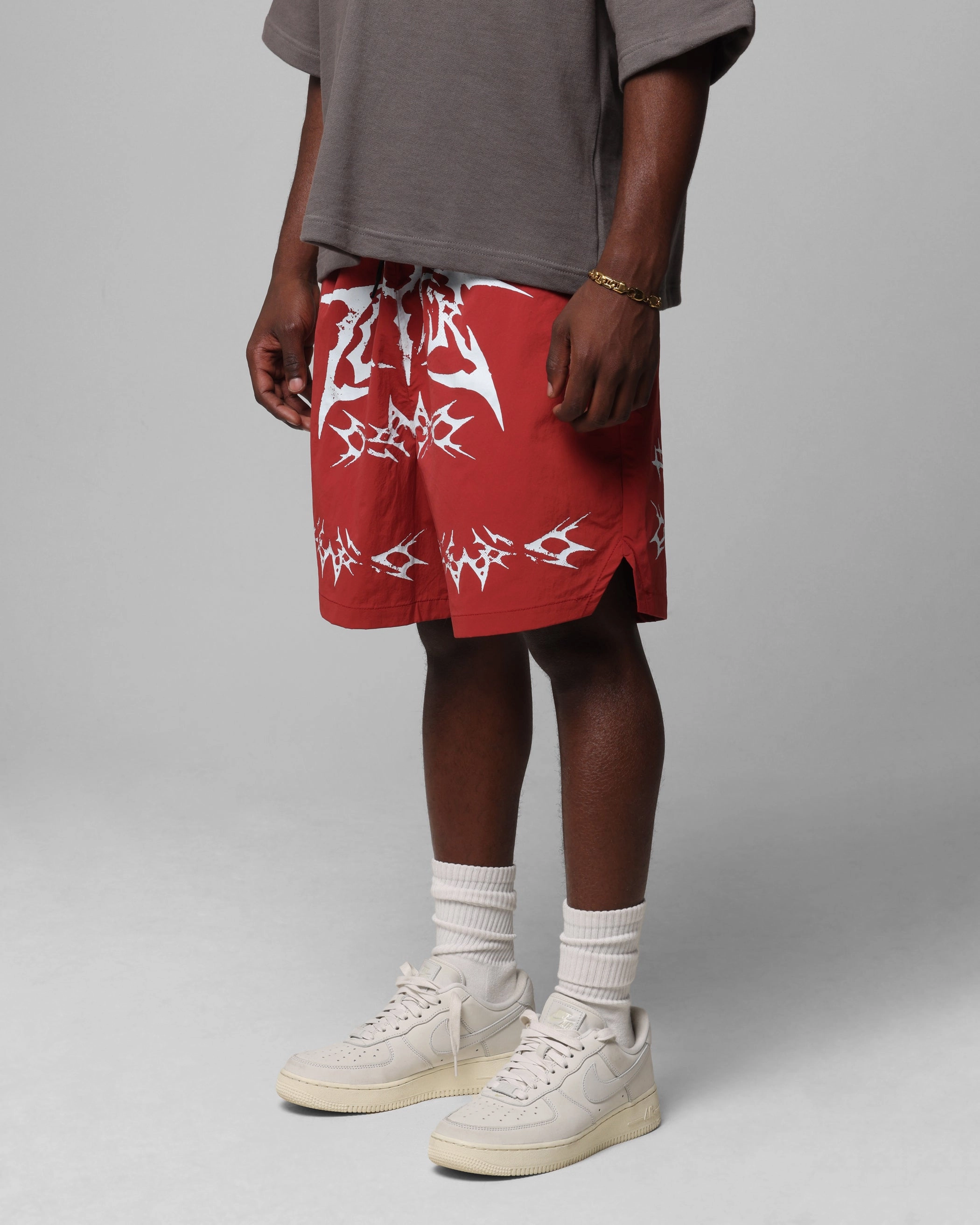 Loiter Stacked Metal Walk Shorts Burgandy Weekend Outfit Chafe Resistant Edges