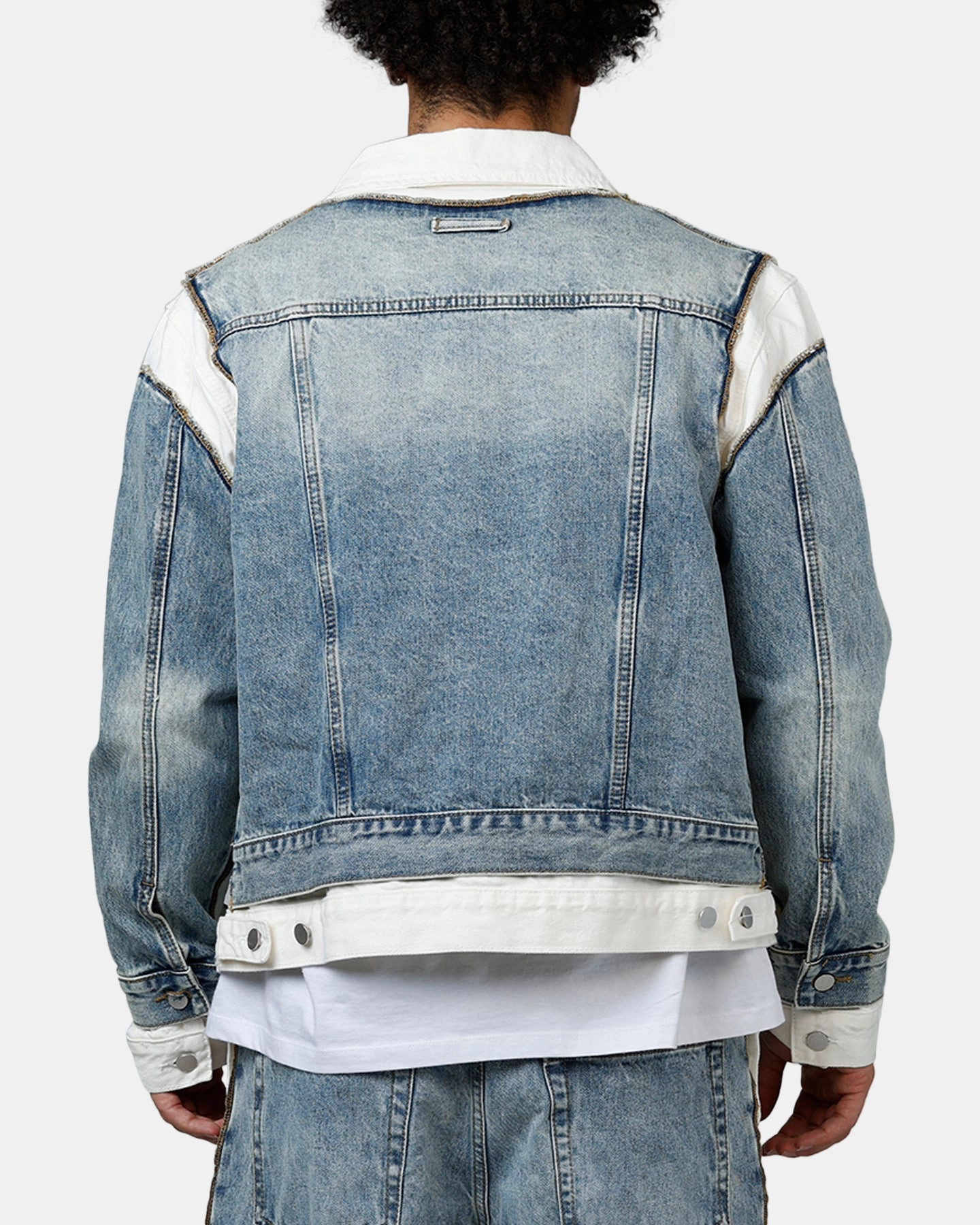 MNML Border GN8 Jacket Blue/White Articulated Seams