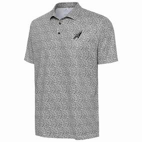 Gift Idea Evening Elegance Antigua Men's Arrowhead Logo Floral Pattern Polo - Black/White