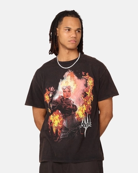 Tagless Design Goat Crew X Magic: The Gathering Chandra Vintage T-Shirt Black