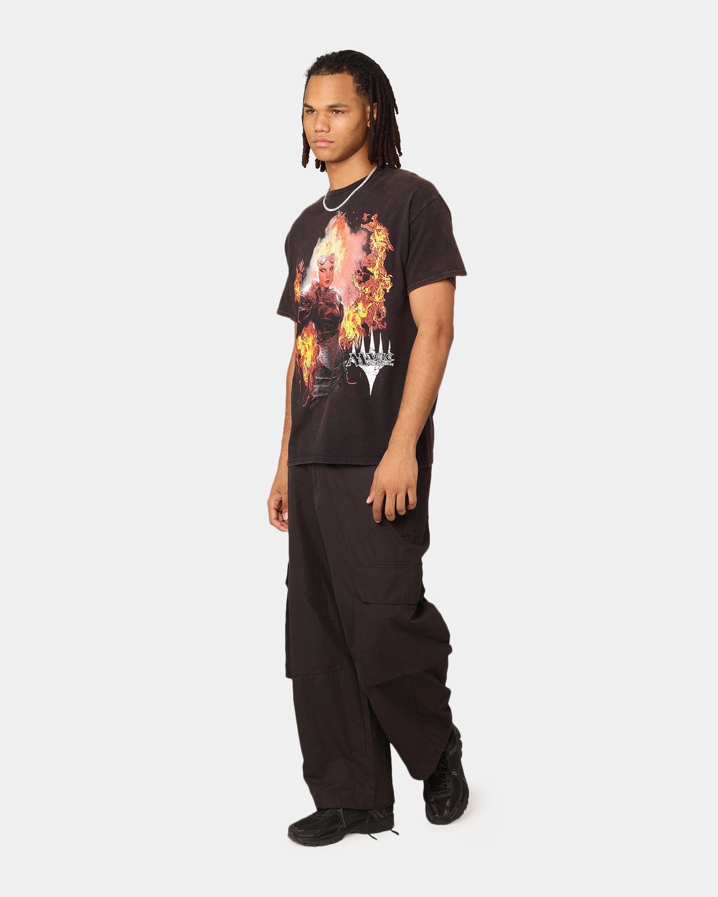 Goat Crew X Magic: The Gathering Chandra Vintage T-Shirt Black casual outing Simple and Cozy