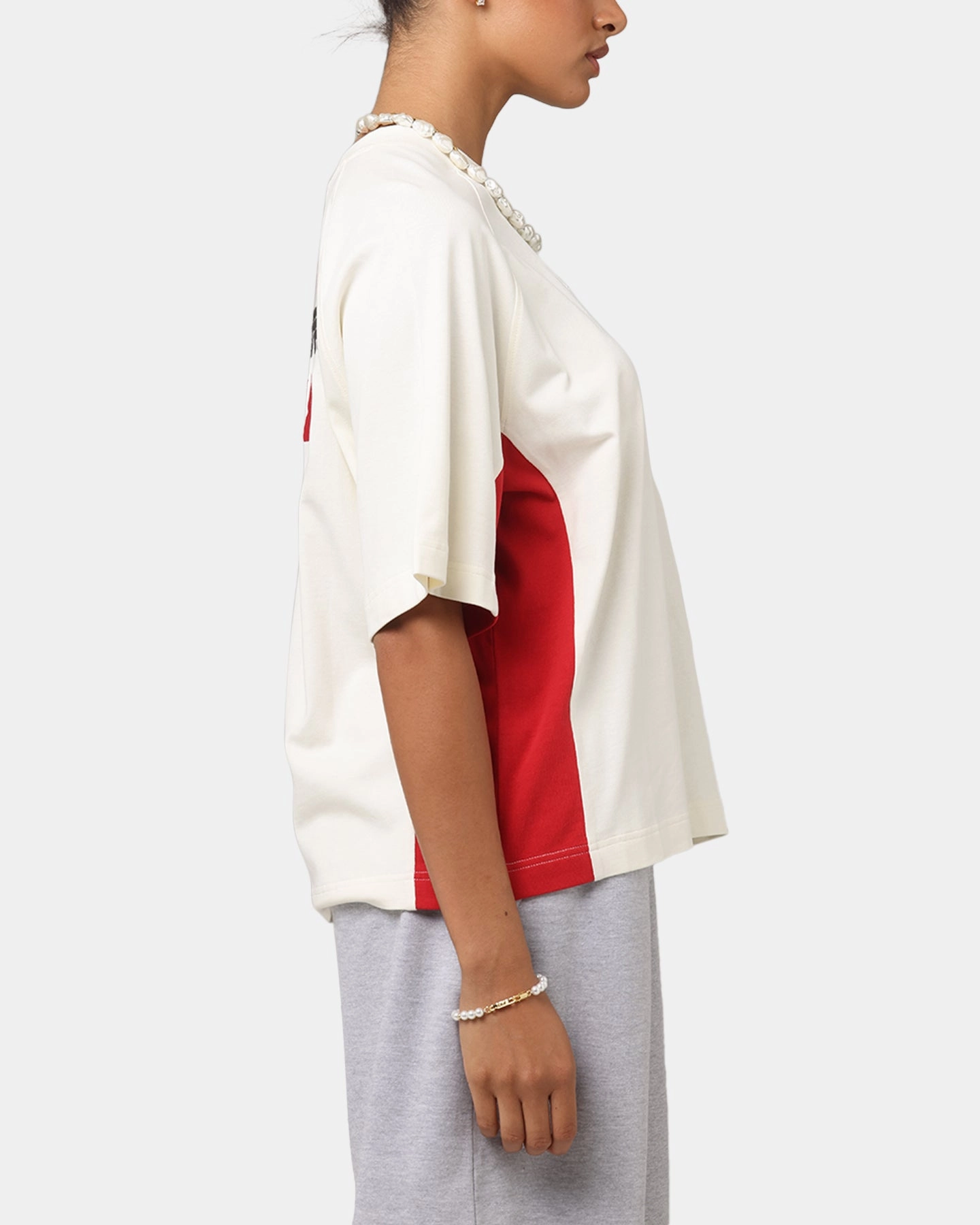 Loiter Daytona Panel T-Shirt White/Pink Holiday Trend