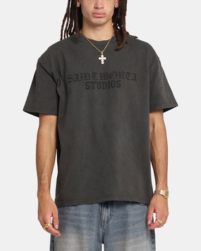 Saint Morta Studios Boxy T-Shirt Black Wash Outdoor Leisure Look