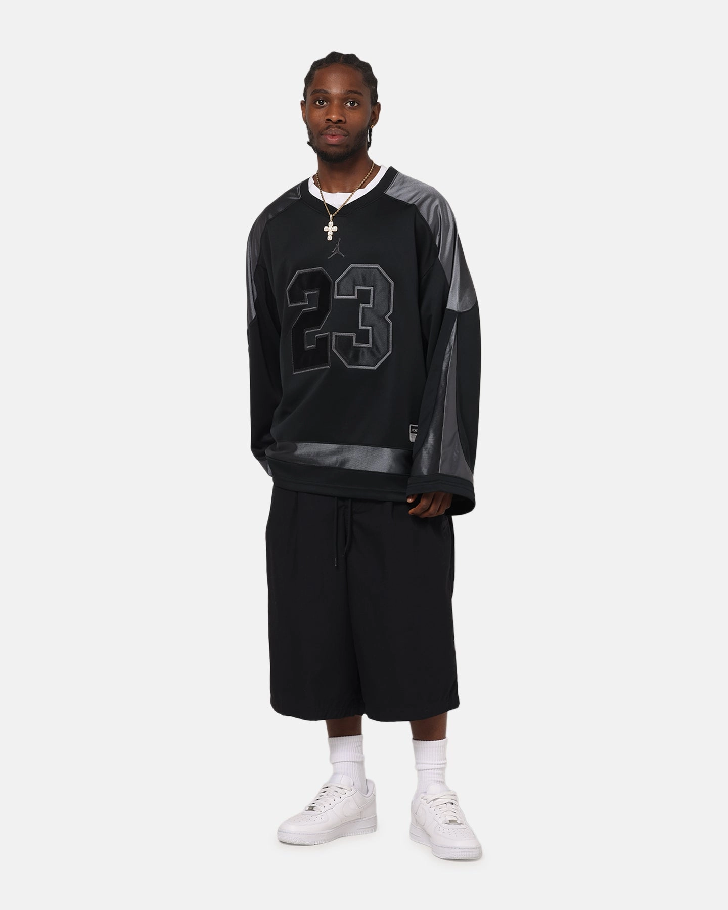 Fitness Apparel Jordan Brooklyn Collegiate Hockey Jersey Black/Iron Grey