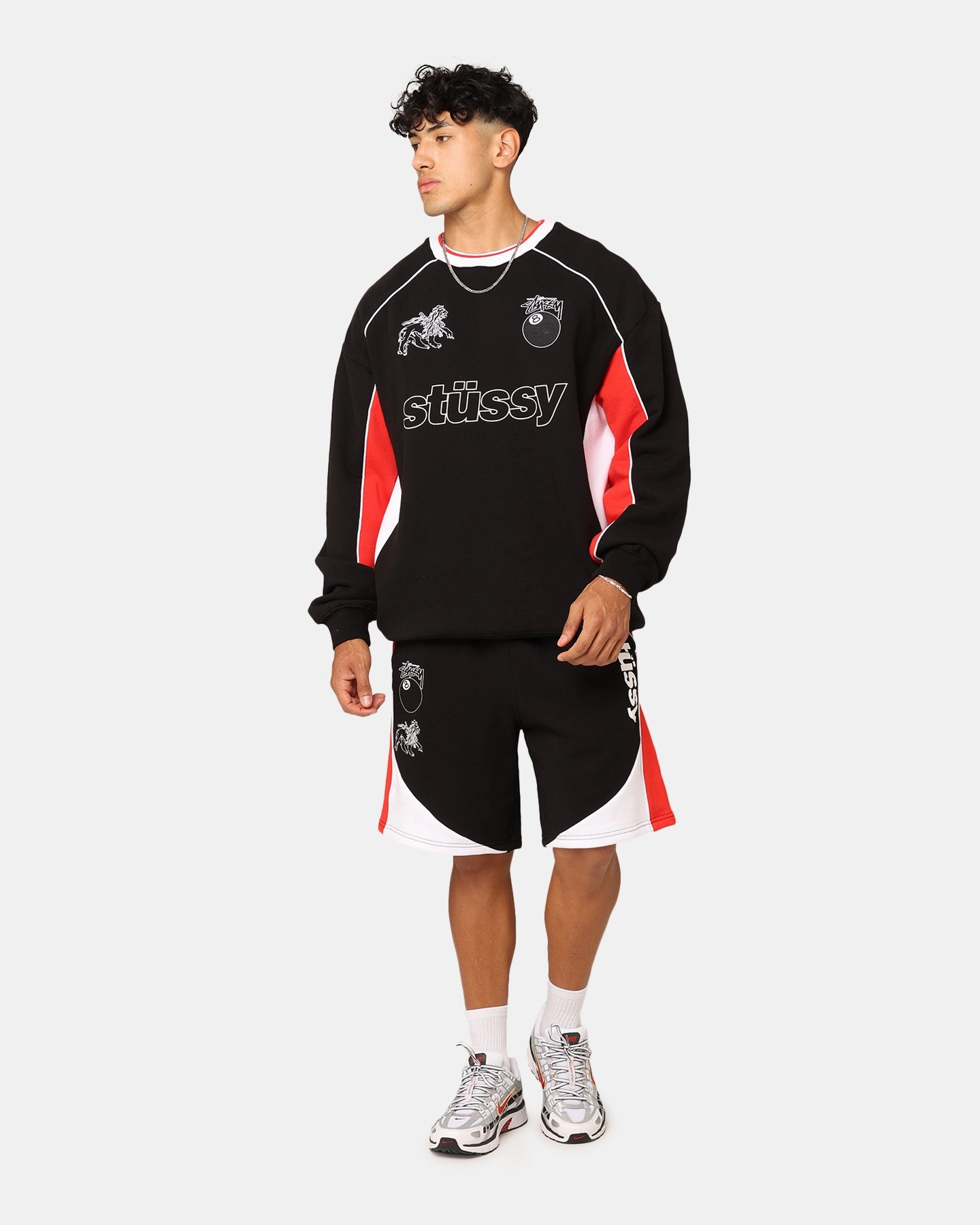 Versatile Design Stussy Football Panelled Shorts Black