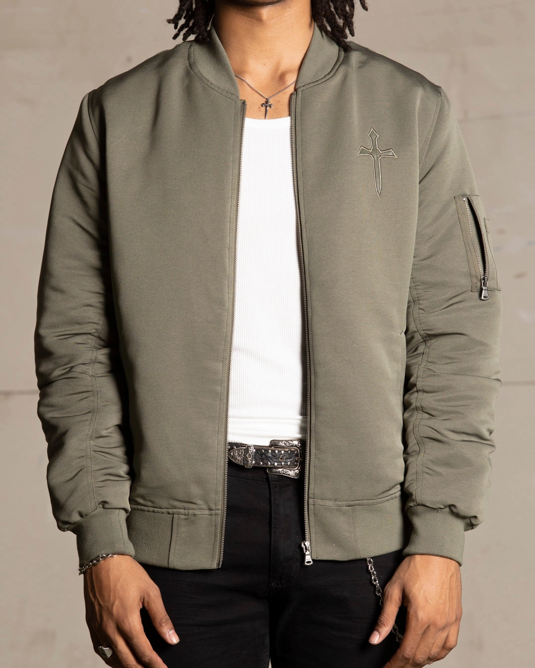 Saint Morta Flight Jacket Khaki Green Lip-gloss Outdoor Comfort