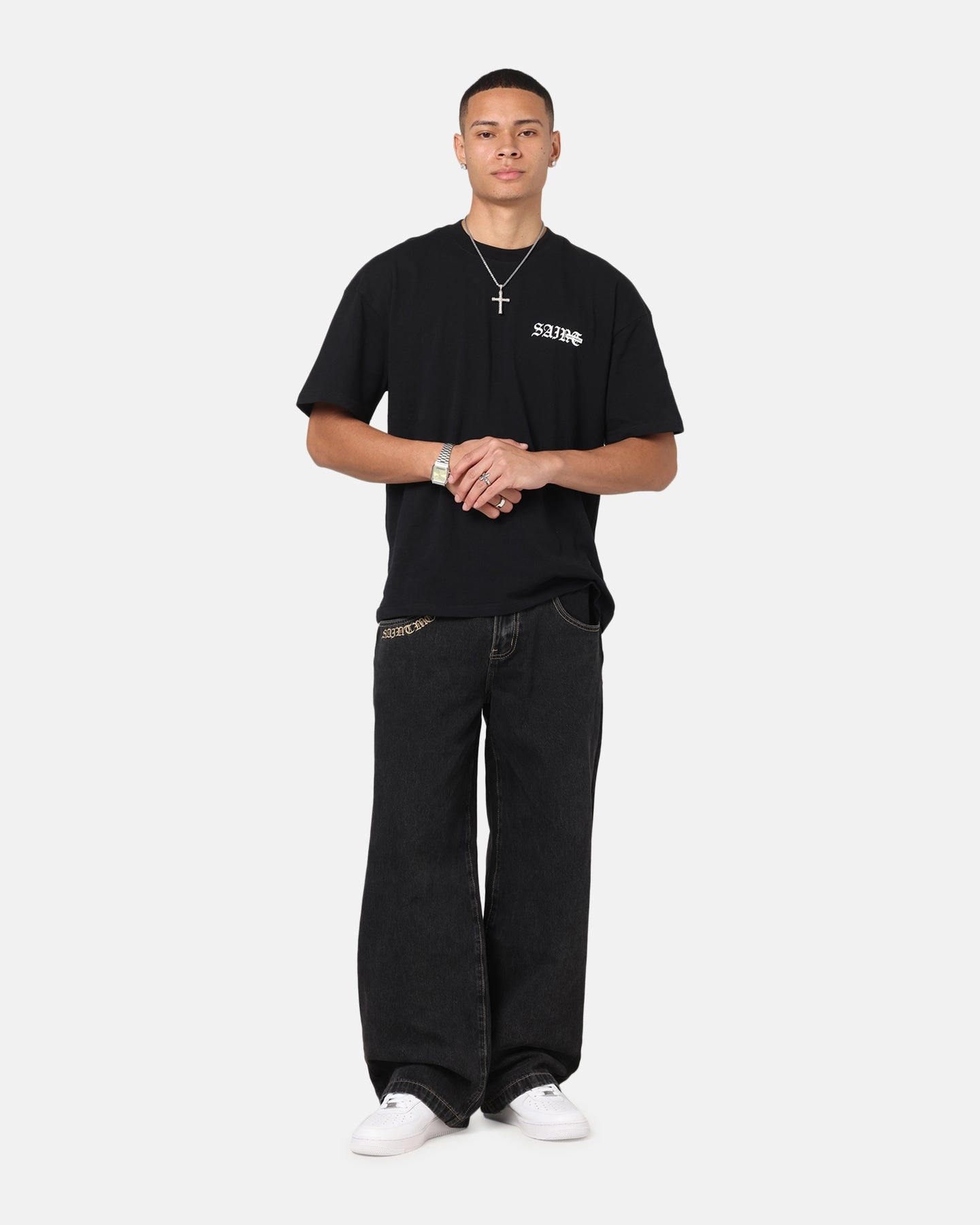 Reinforced Pockets All Round Piece Saint Morta Amplus Rodeo Drive Recon Jeans Black Shadow