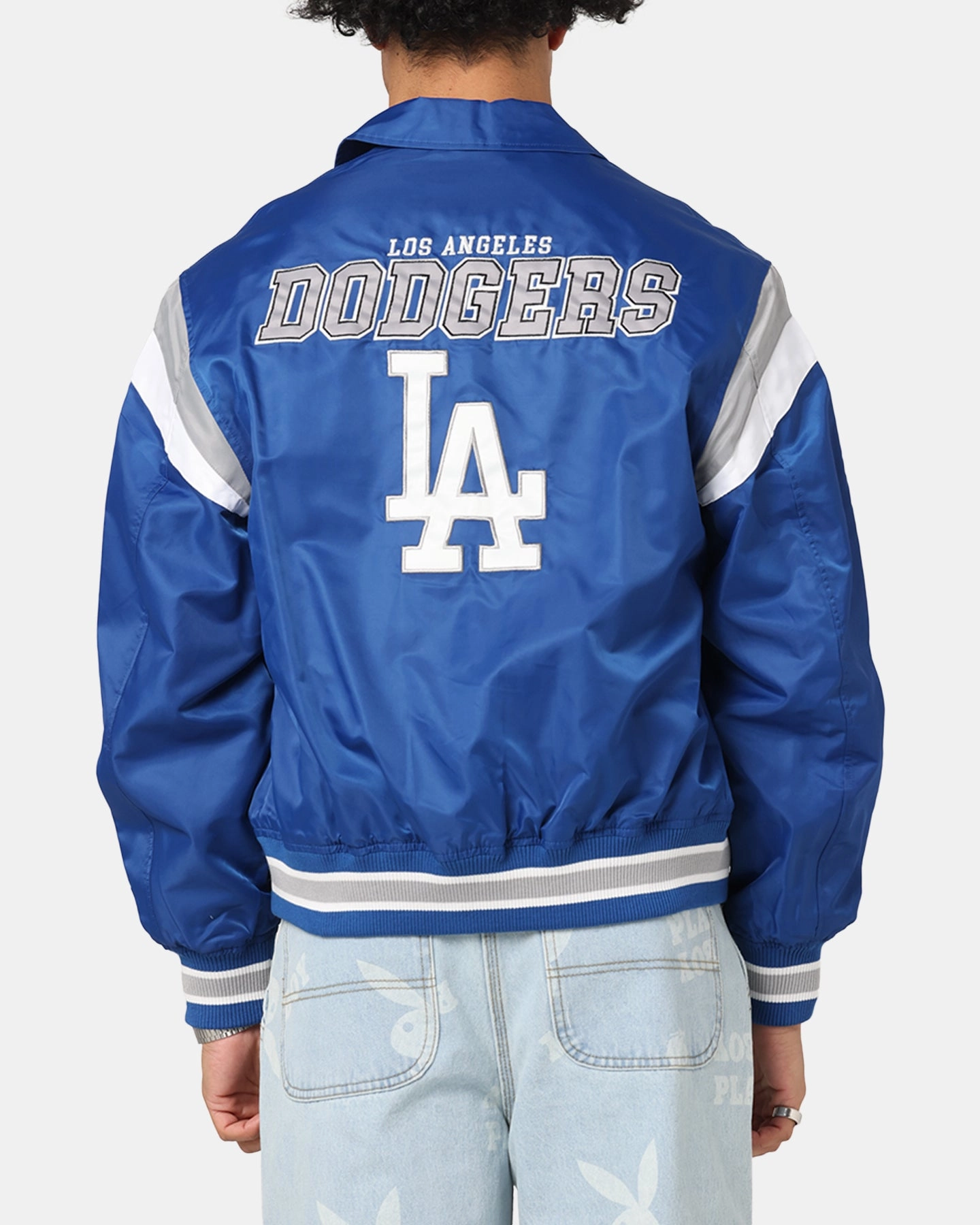 New Era Los Angeles Dodgers MLB Retro Stadium Jacket Blue Beauty Non Restrictive Fit