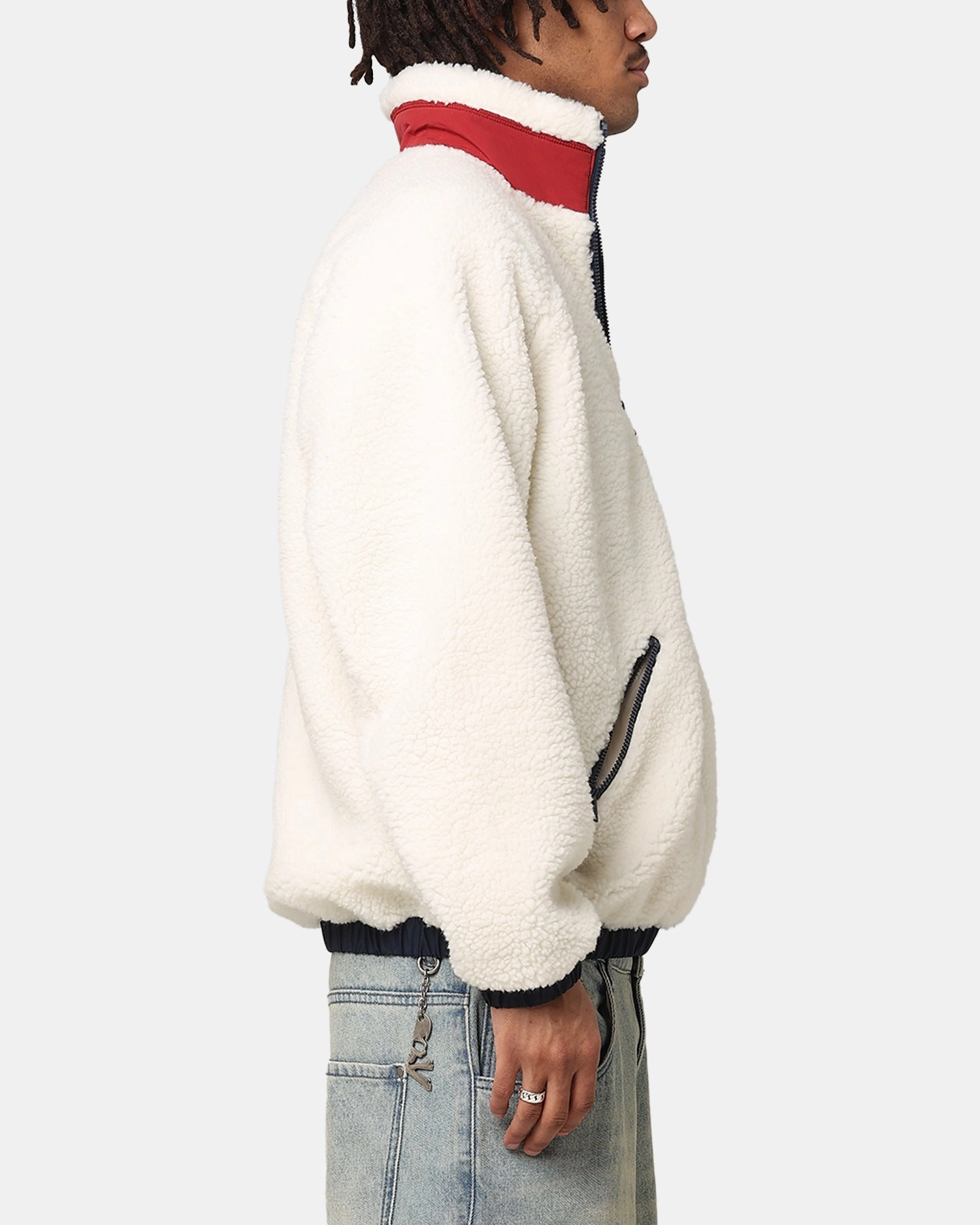 Meditation Tommy Jeans TJM Outdoor Teddy Jacket Ancient White/Multi