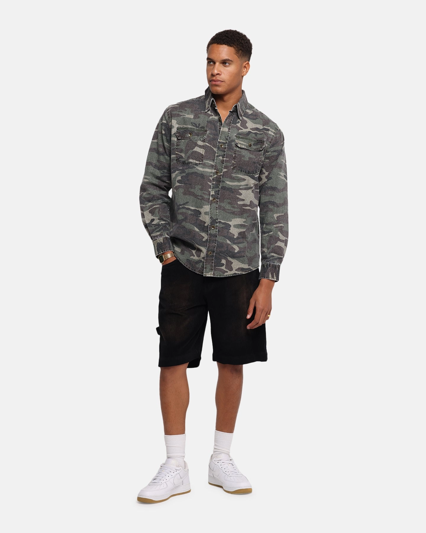 camping clothing XXIII Corduroy Wash Jorts Black
