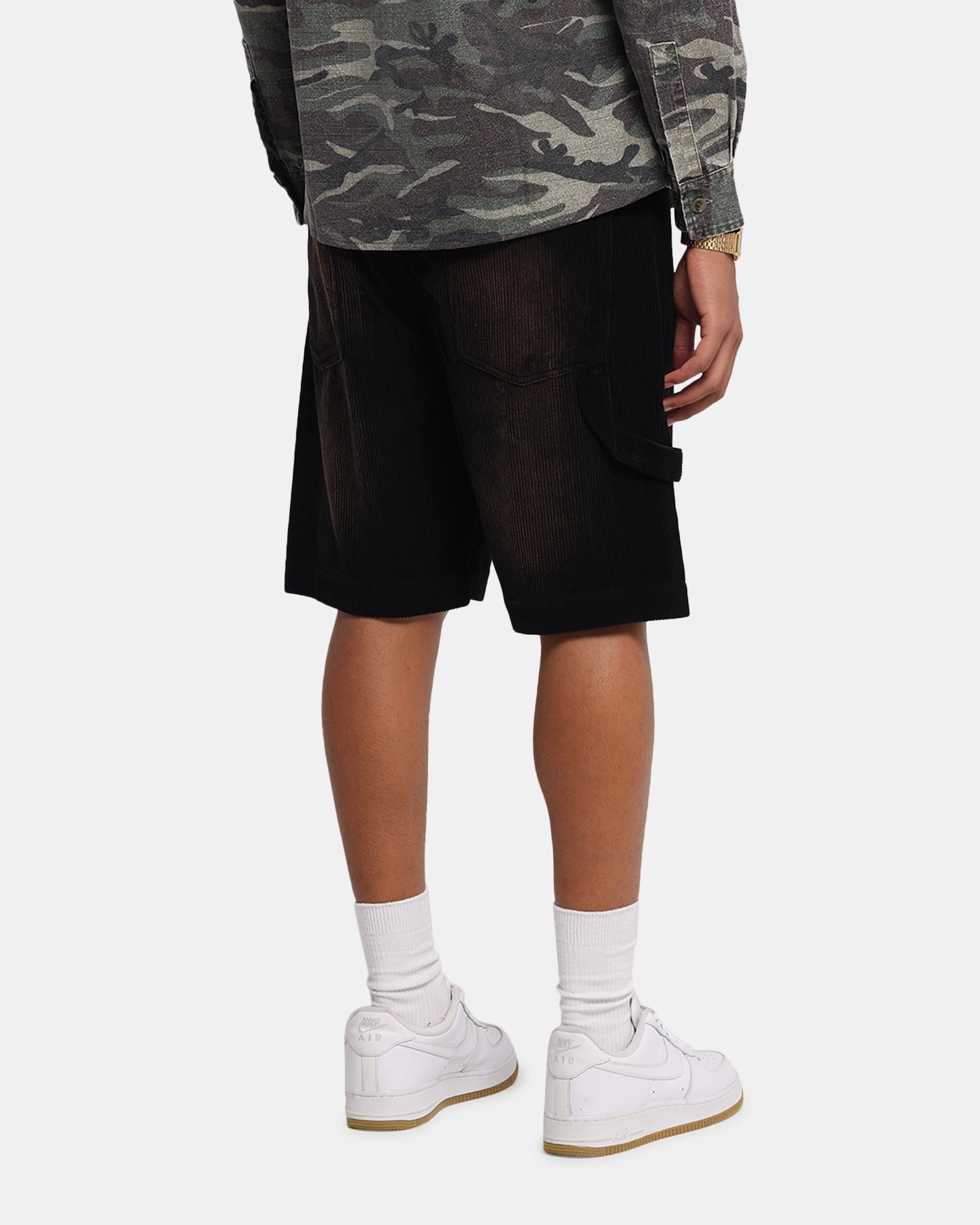 XXIII Corduroy Wash Jorts Black denim material housewarming gift