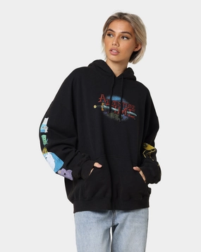 American Thrift X Adventure Time What Time Is It Vintage Hoodie Black Wash Stylish Design home - party