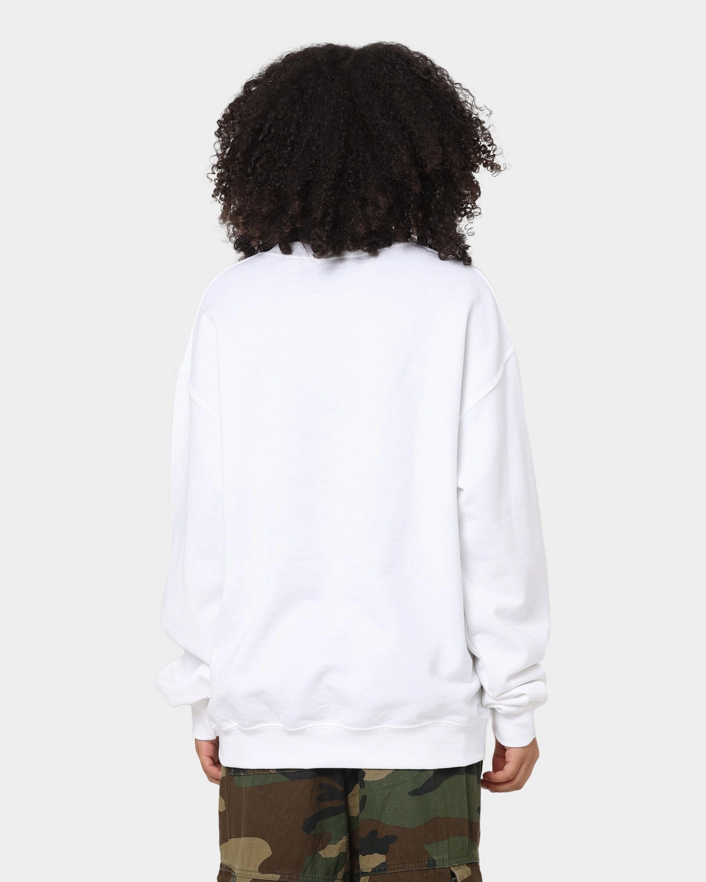 Flexible Shoulder Panels Textured Finish Rodman Brand Rodman Face UV Crewneck White