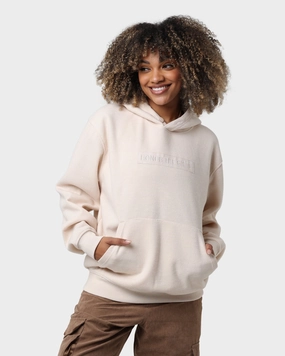 Honor The Gift Howard Knit Hoodie Cream High Collar Style