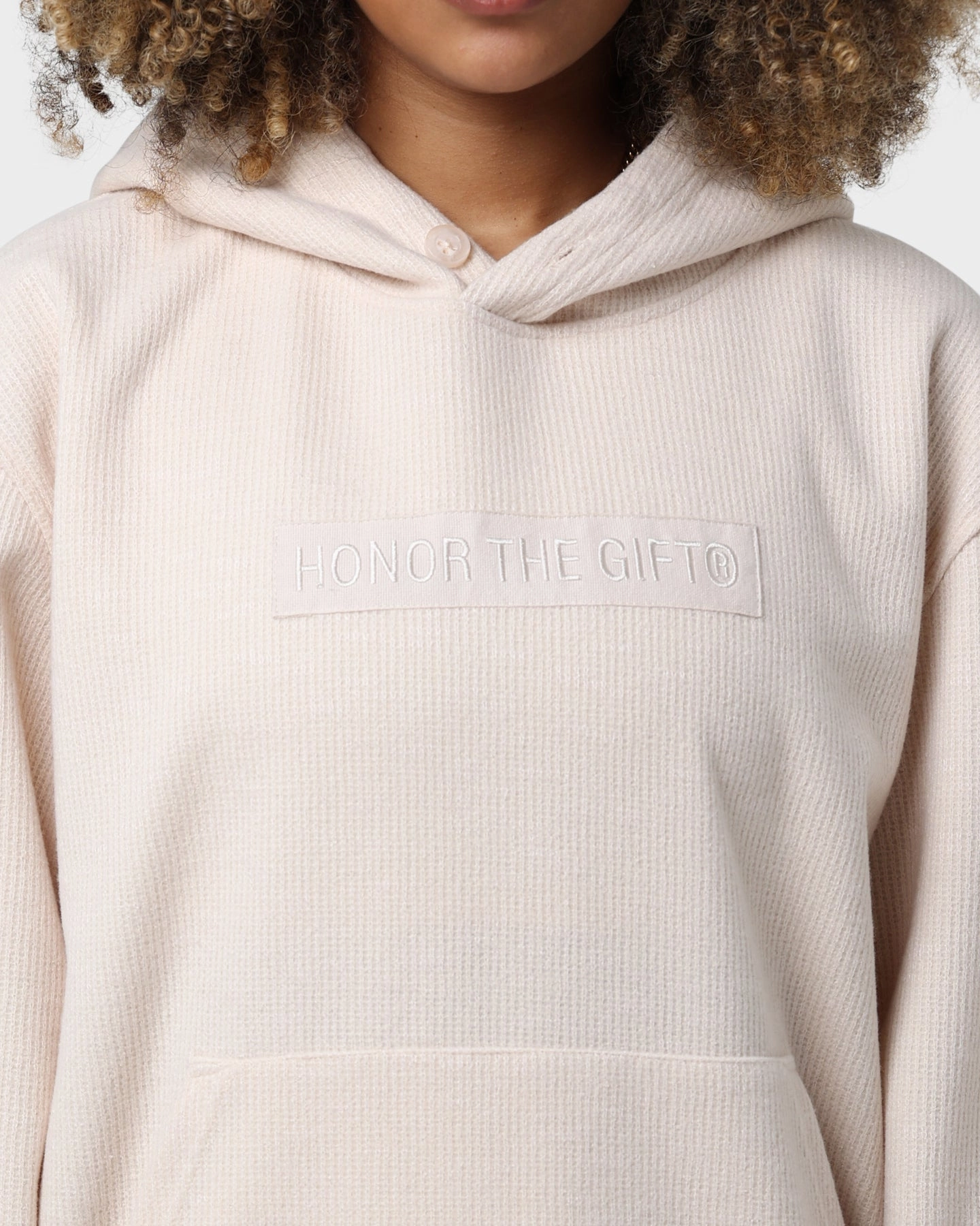 Clue Honor The Gift Howard Knit Hoodie Cream