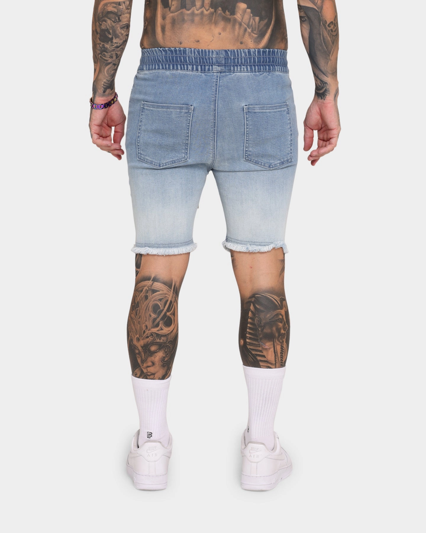 Evening Wear EN ES Gunner Skinny Ripped Shorts Gradient Blue