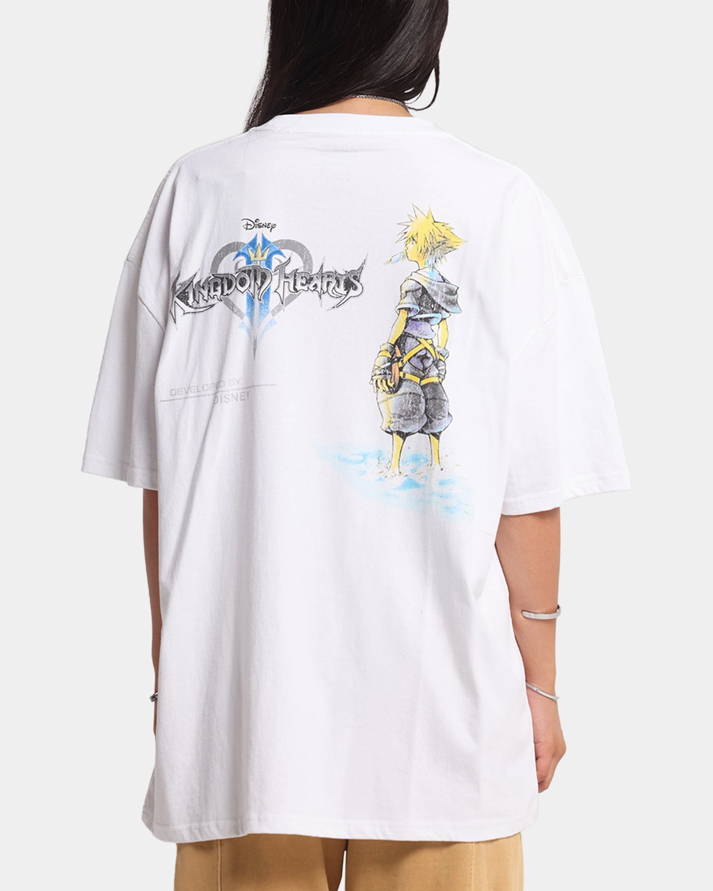Goat Crew Disney Kingdom Hearts Disc Heavy T-Shirt White DoubleLayeredCollar