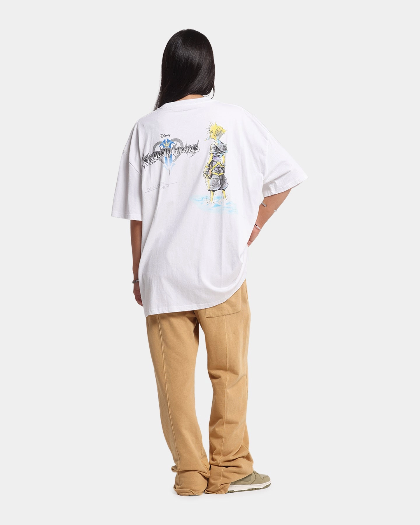 AdvancedMoistureManagement Eco Friendly Material Goat Crew Disney Kingdom Hearts Disc Heavy T-Shirt White