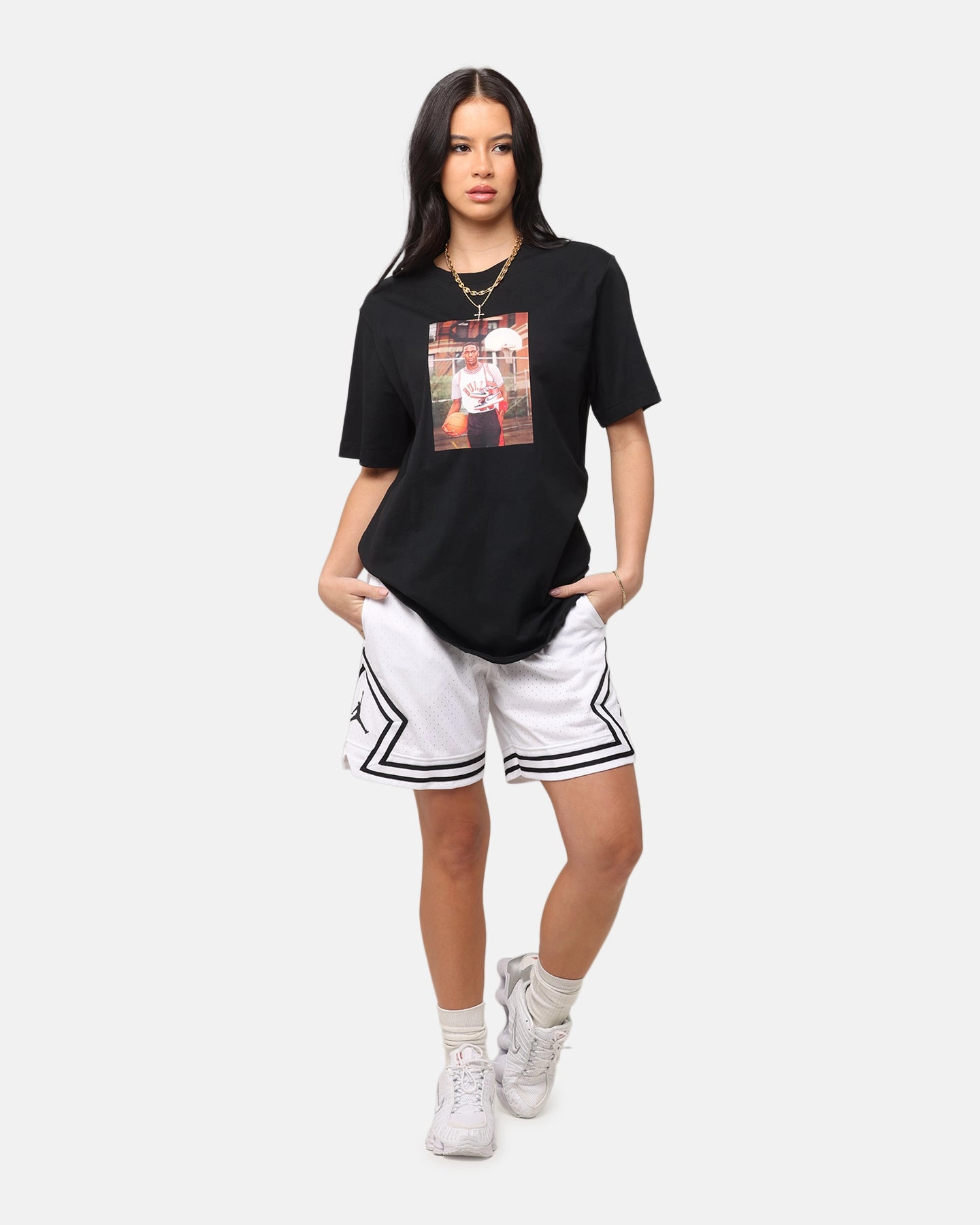 Jordan Brand Photo Crewneck T-Shirt Black/Black Biodegradable Options High Density Cotton