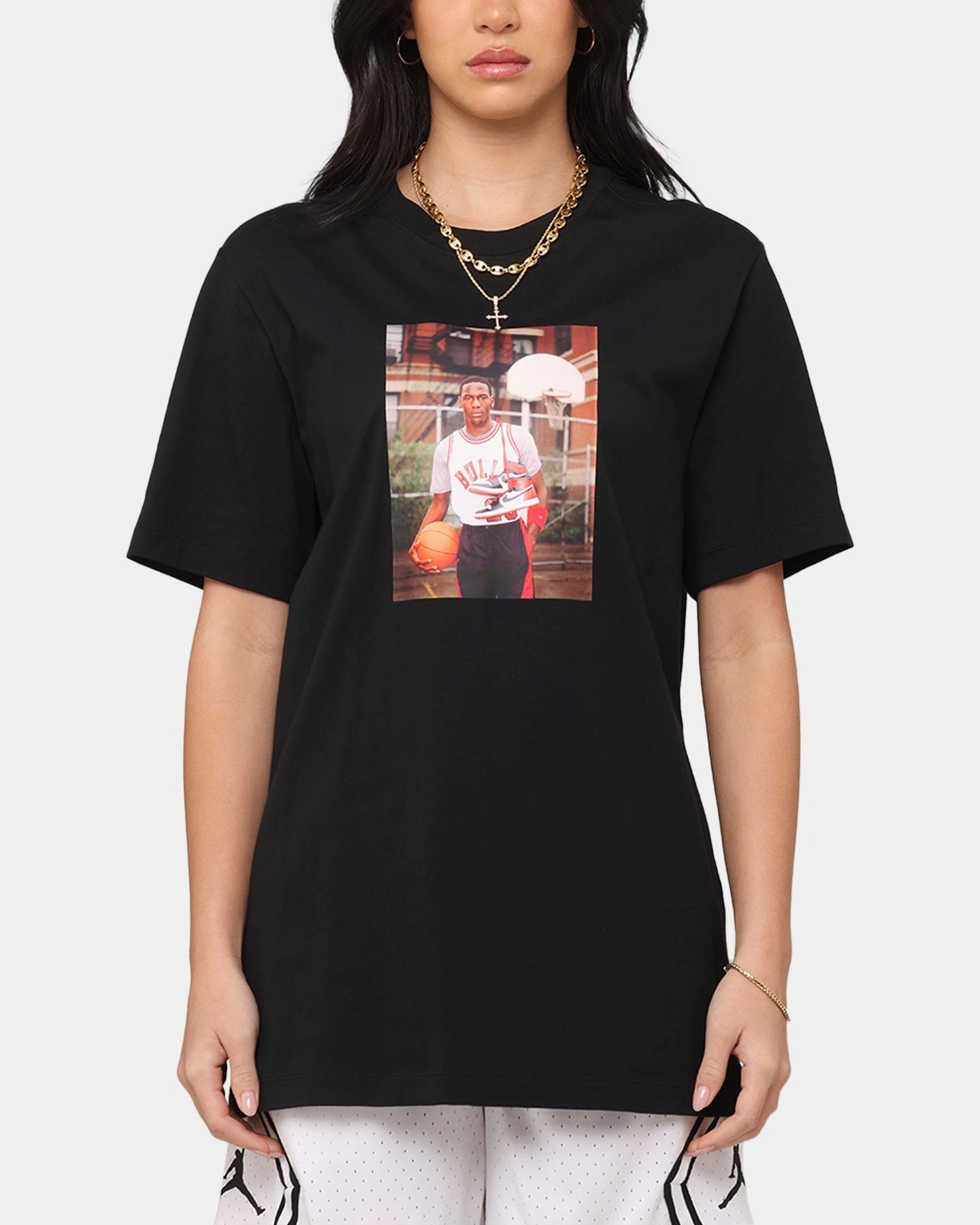 Jordan Brand Photo Crewneck T-Shirt Black/Black casual and comfortable Sweat Absorbent