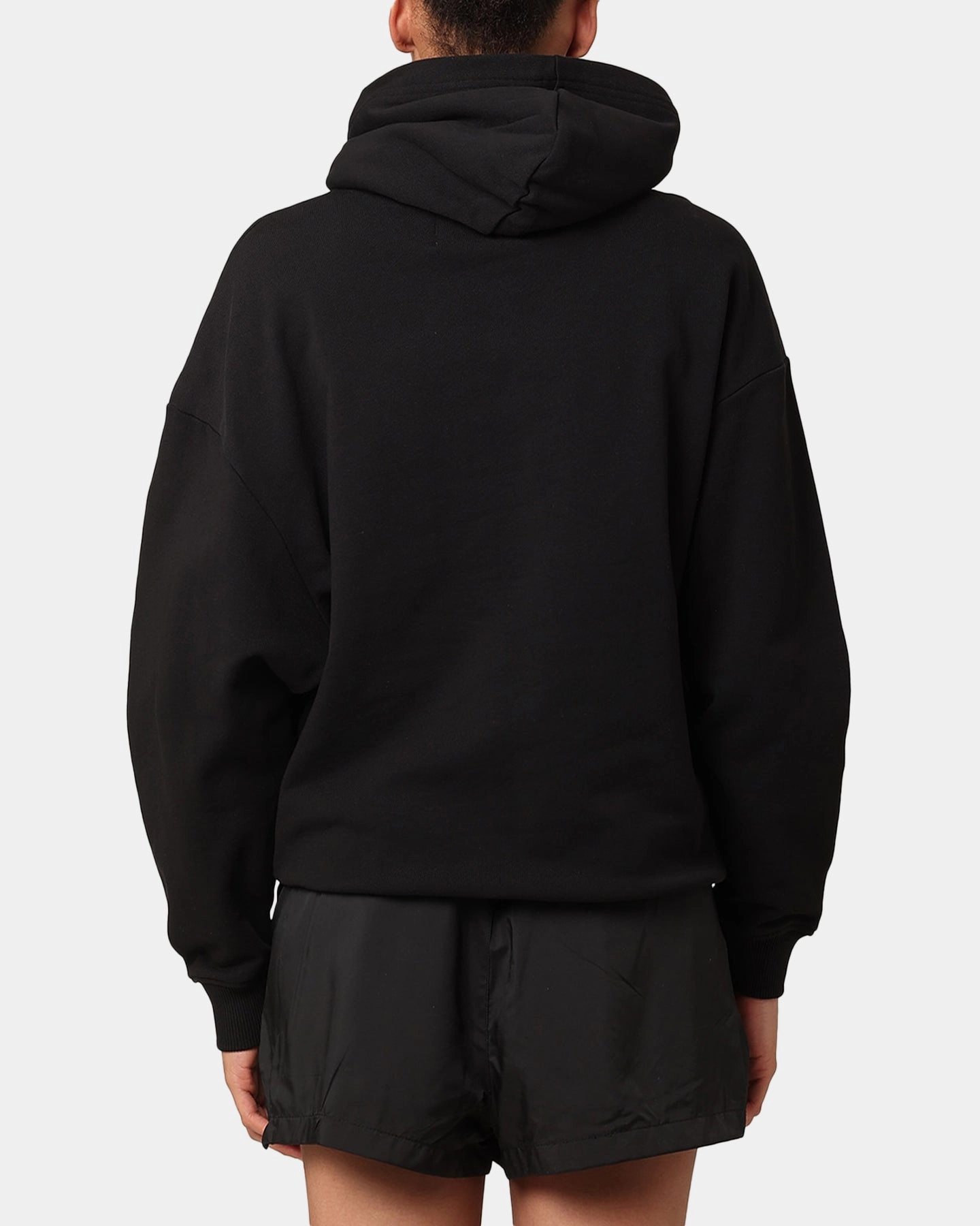 Magnetic Closure System Smooth Finish Calvin Klein Women's Multi Placement Logo Hoodie Black
