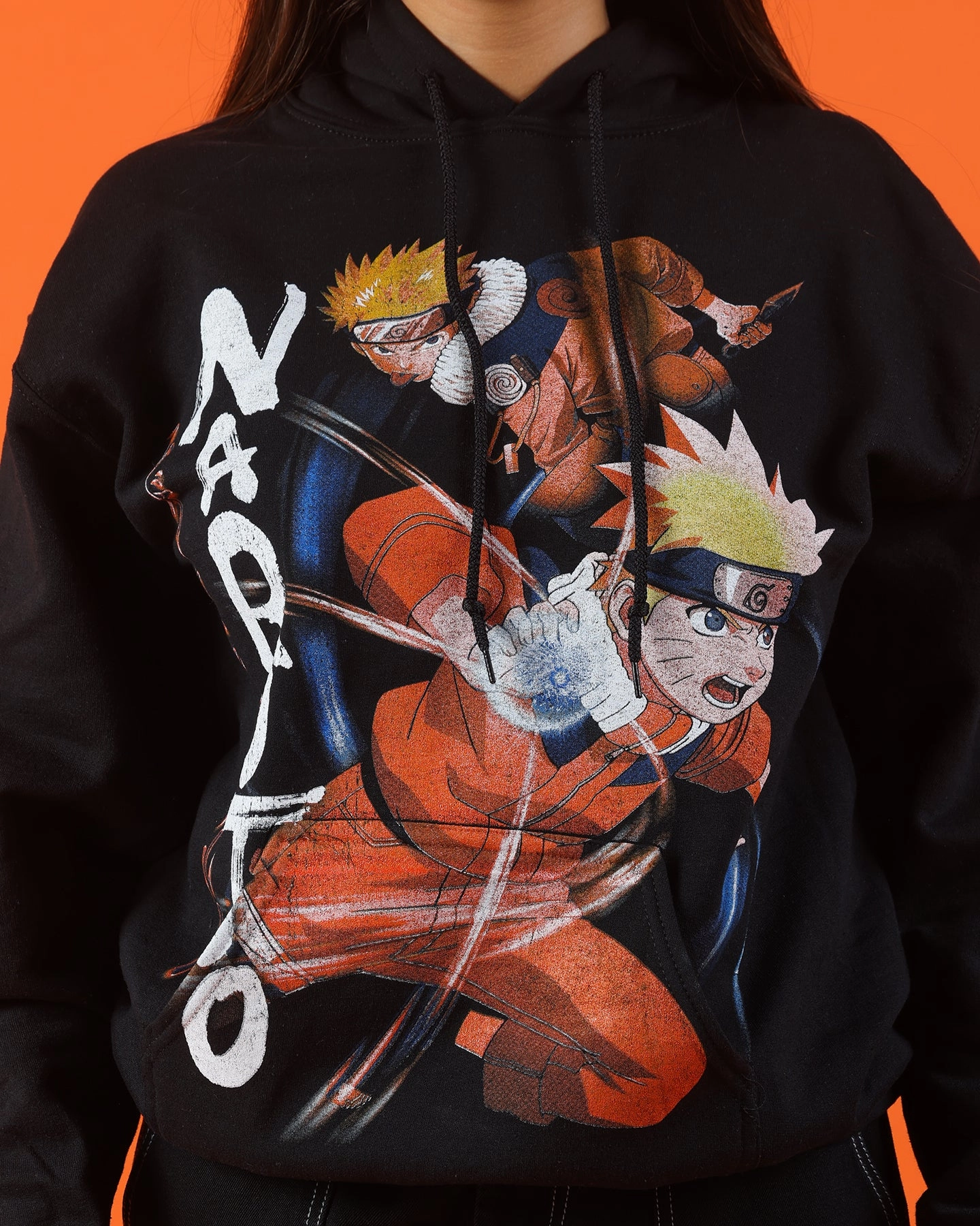 Goat Crew X Naruto Naruto Core Hoodie Black work - from - home Bonded Seam Technology