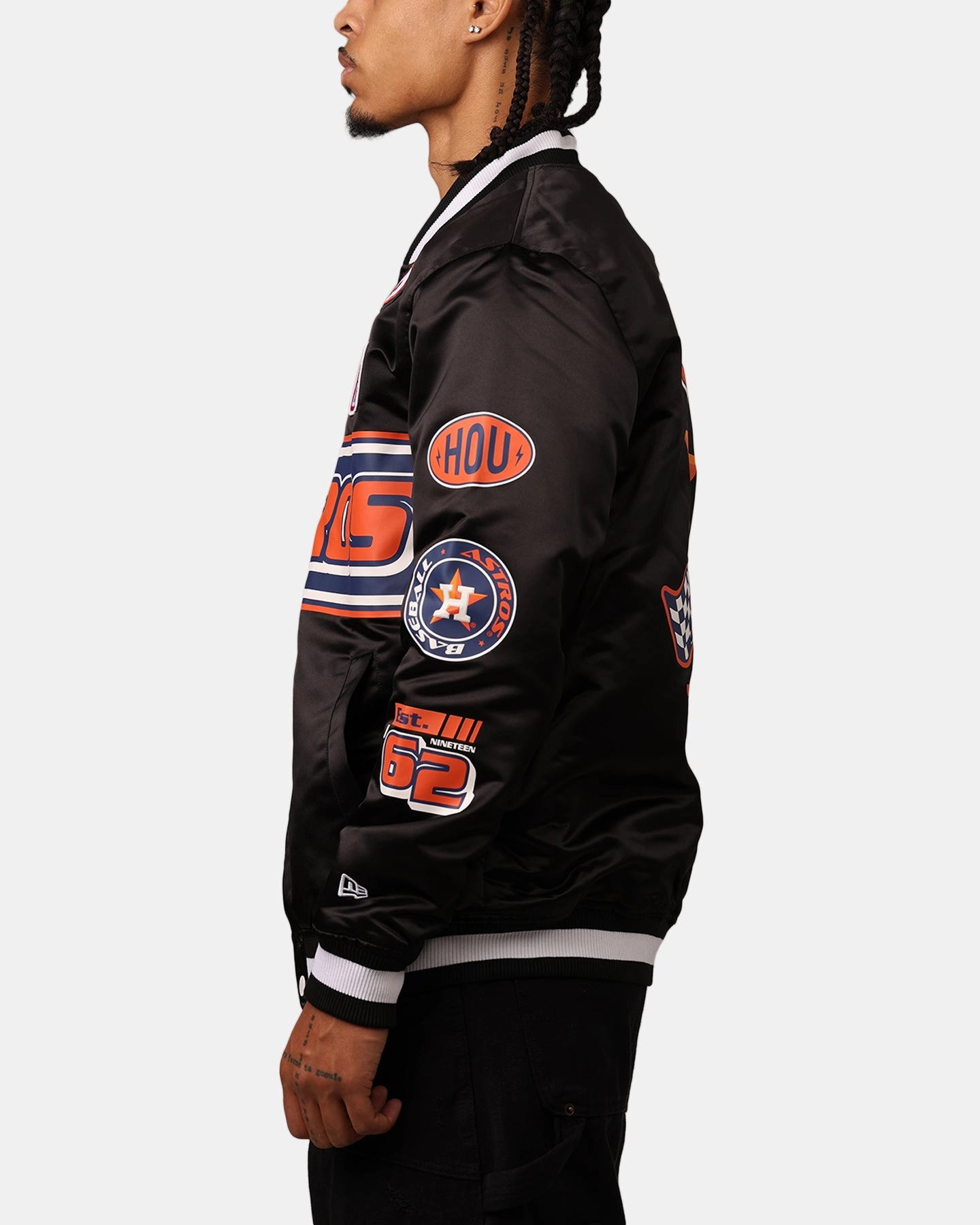 Wind Barrier New Era Houston Astros 2024 Rally Drive Jacket Black/White