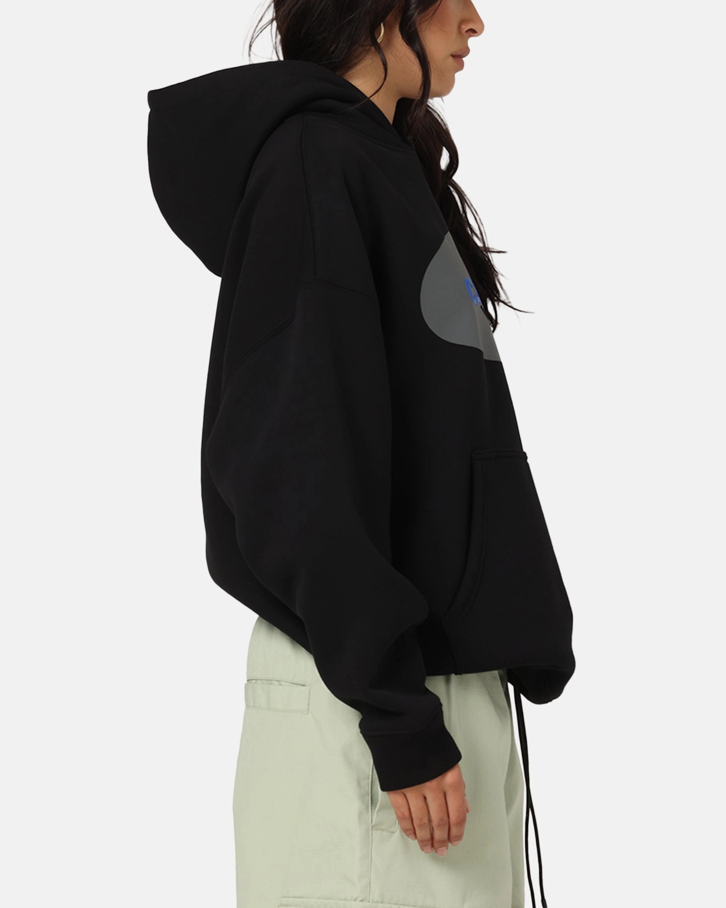 Carre Crested Hoodie Black Water Resistant Versatile Design