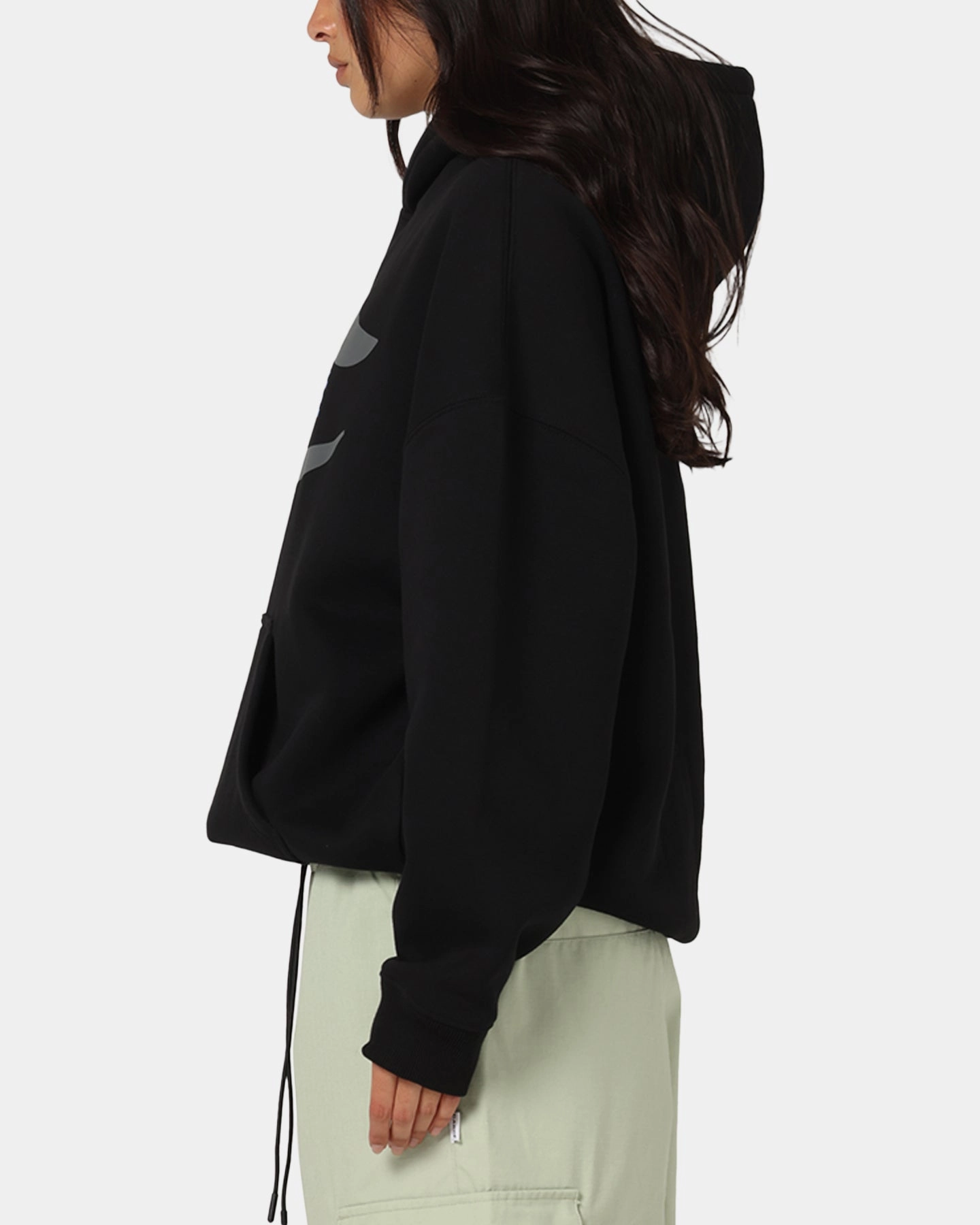 Carre Crested Hoodie Black Shawl