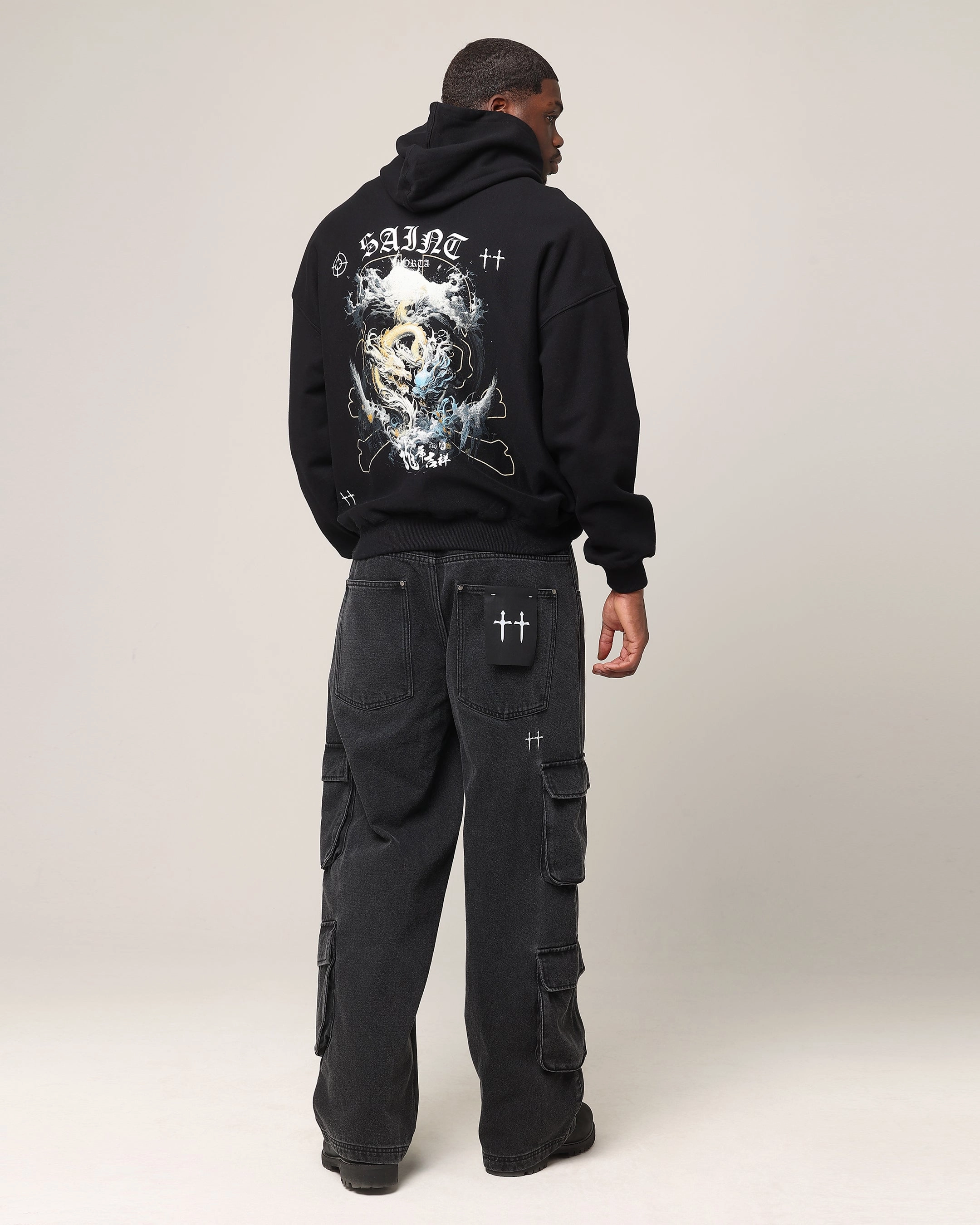 Cold-Weather Comfort Saint Morta Year Of The Dragon Hoodie Black