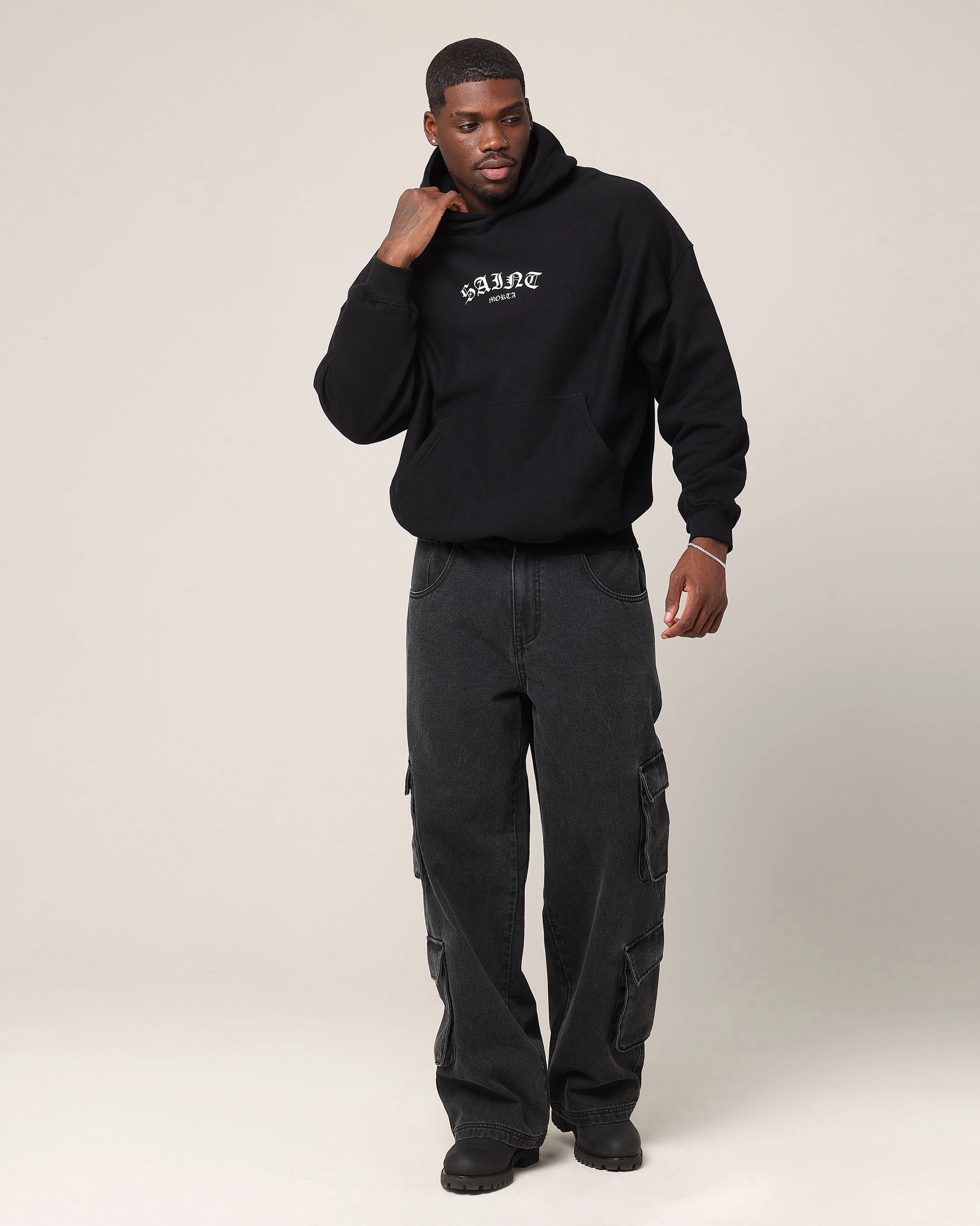 Saint Morta Year Of The Dragon Hoodie Black Compassion Round-neck