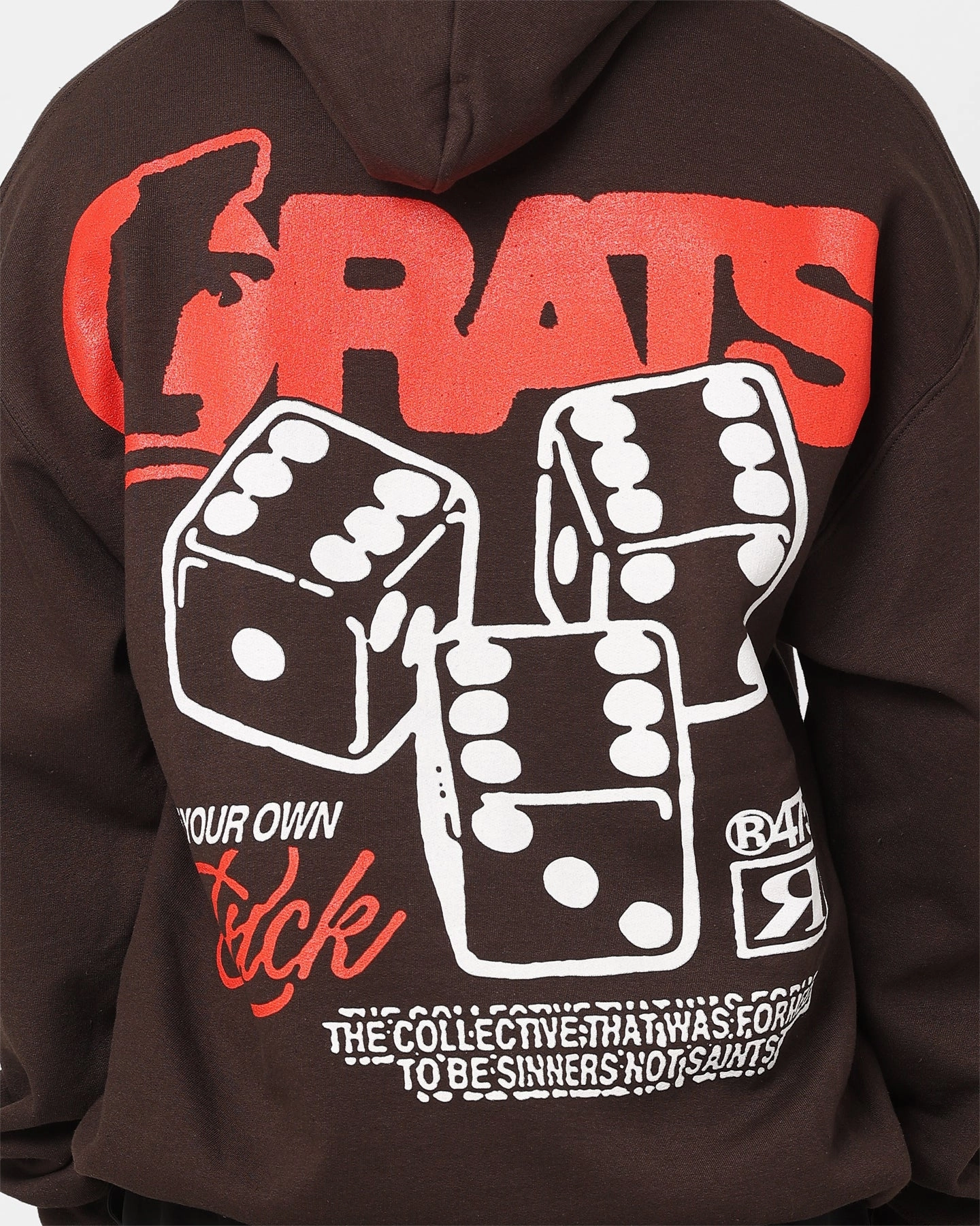 Gravity Defying Weight Rats Get Fat Own Luck Hoodie Brown