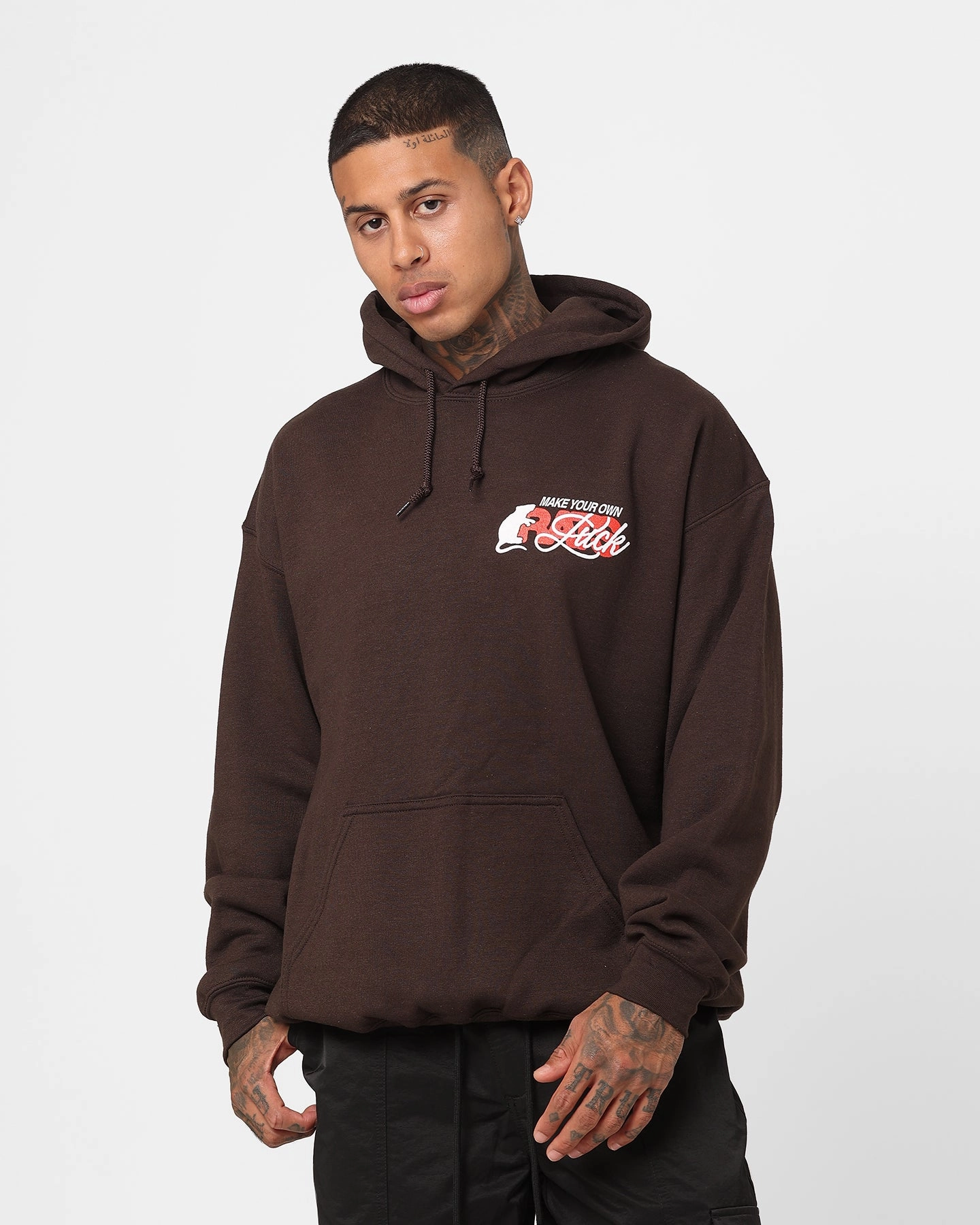 Rats Get Fat Own Luck Hoodie Brown Pilates Scissors