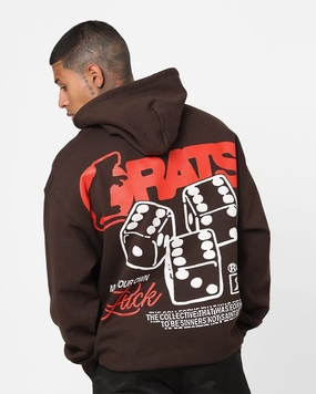 Hiking Gear Rats Get Fat Own Luck Hoodie Brown