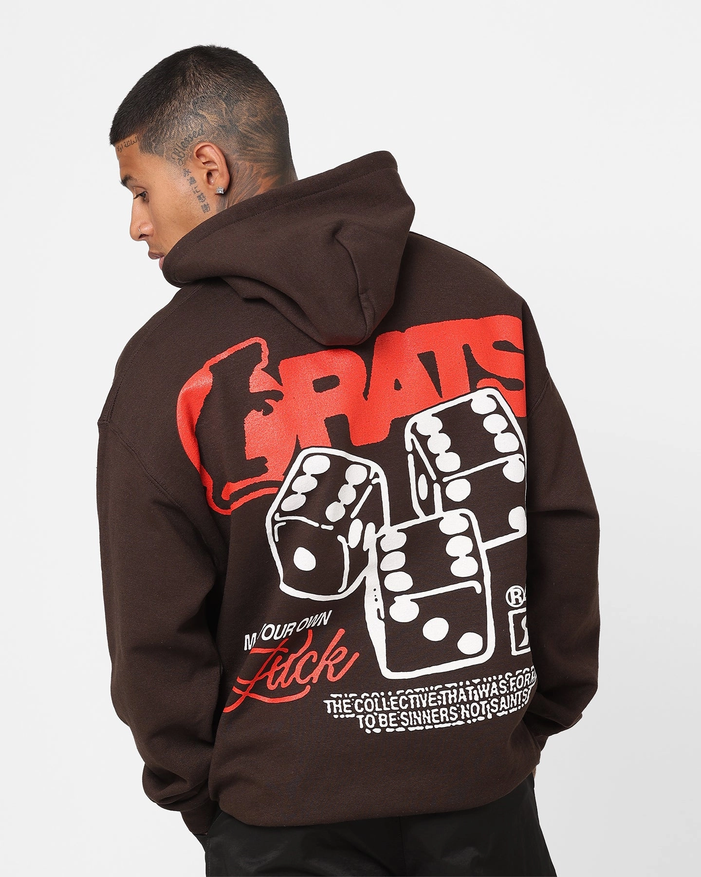 Hiking Gear Rats Get Fat Own Luck Hoodie Brown
