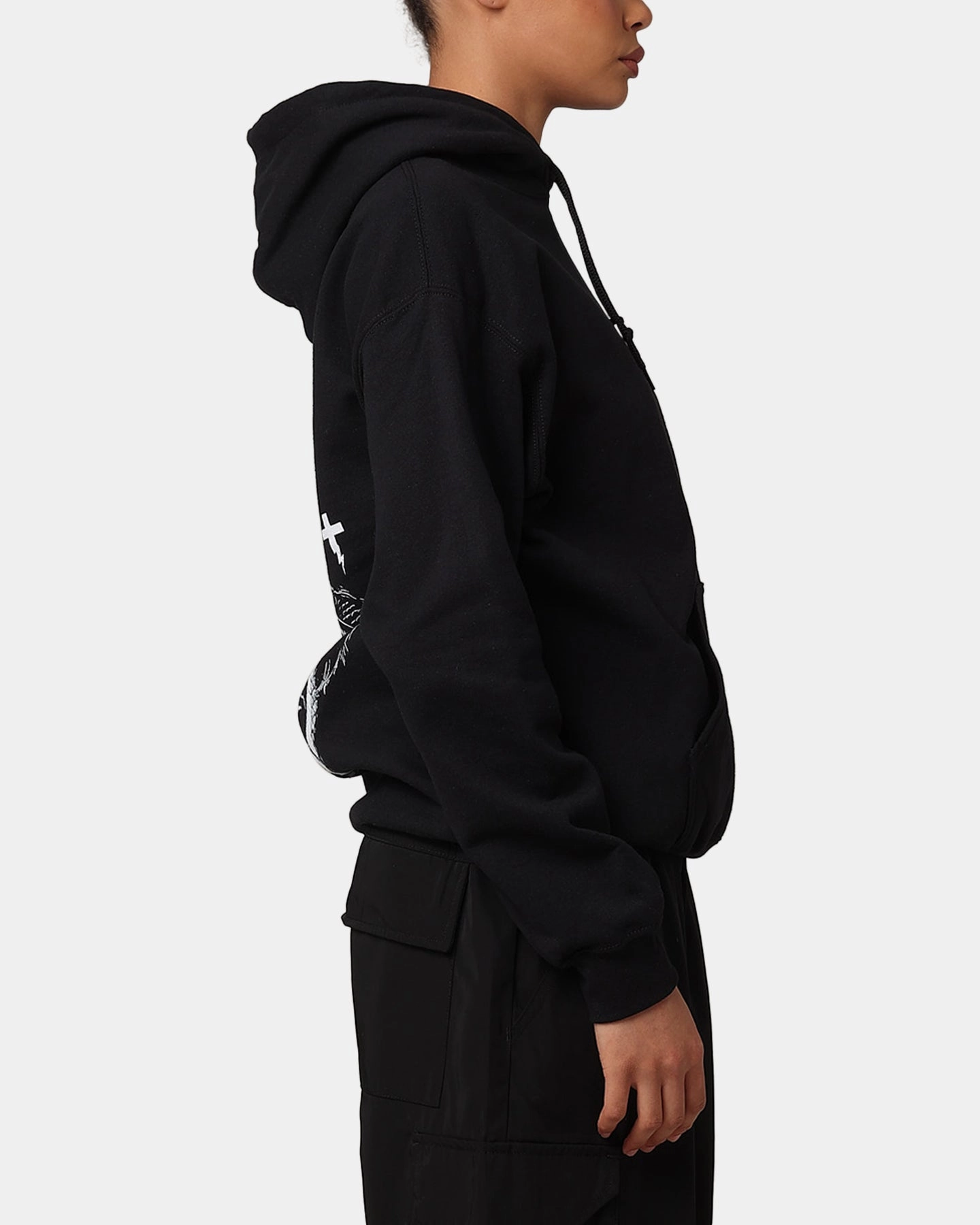 The Anti Order Double Dragon Hoodie Black/White Worship plus-size