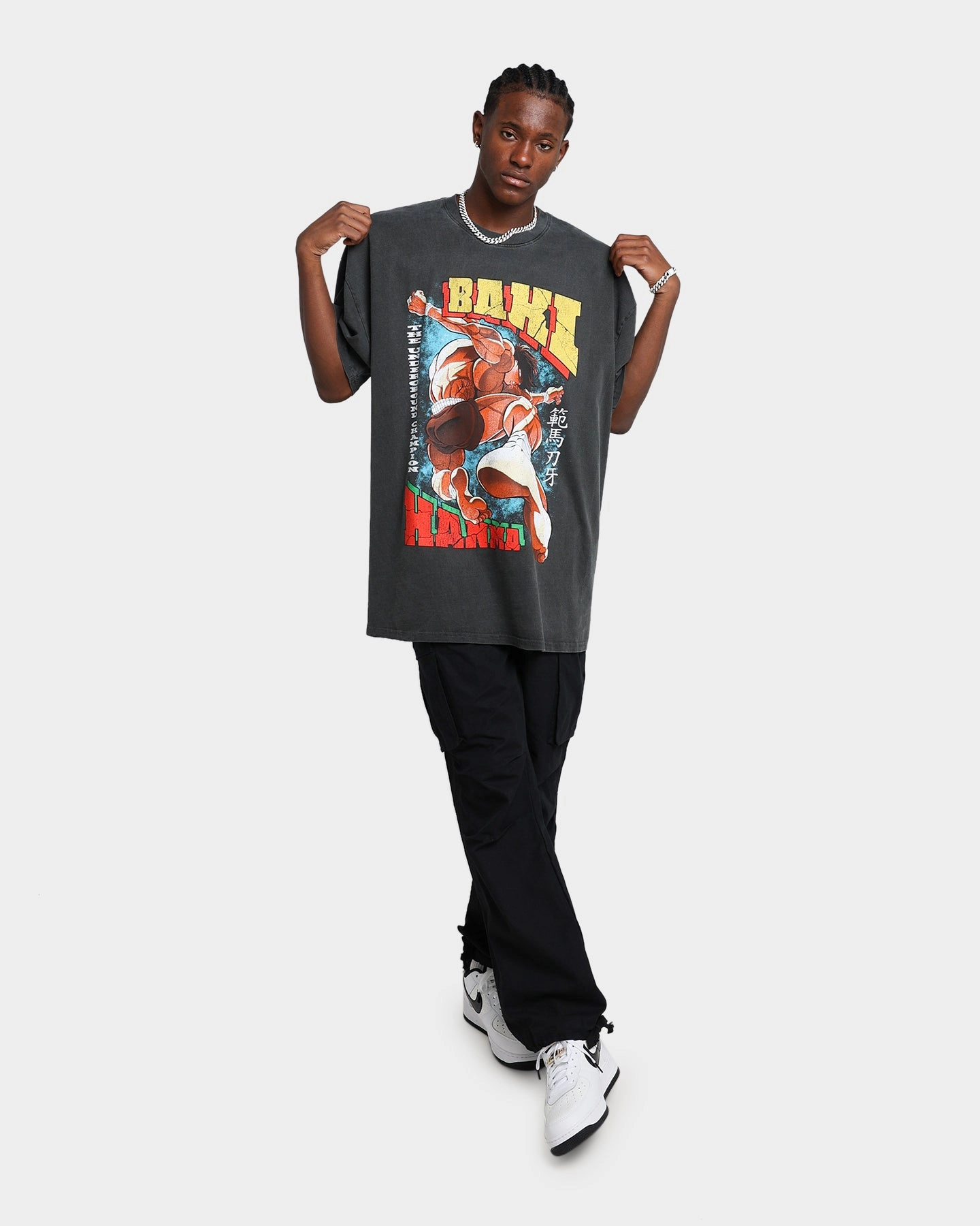 Goat Crew X Baki Hanma Baki Hanma Vintage Heavyweight T-Shirt Black Wash Light and Breezy Seamless construction