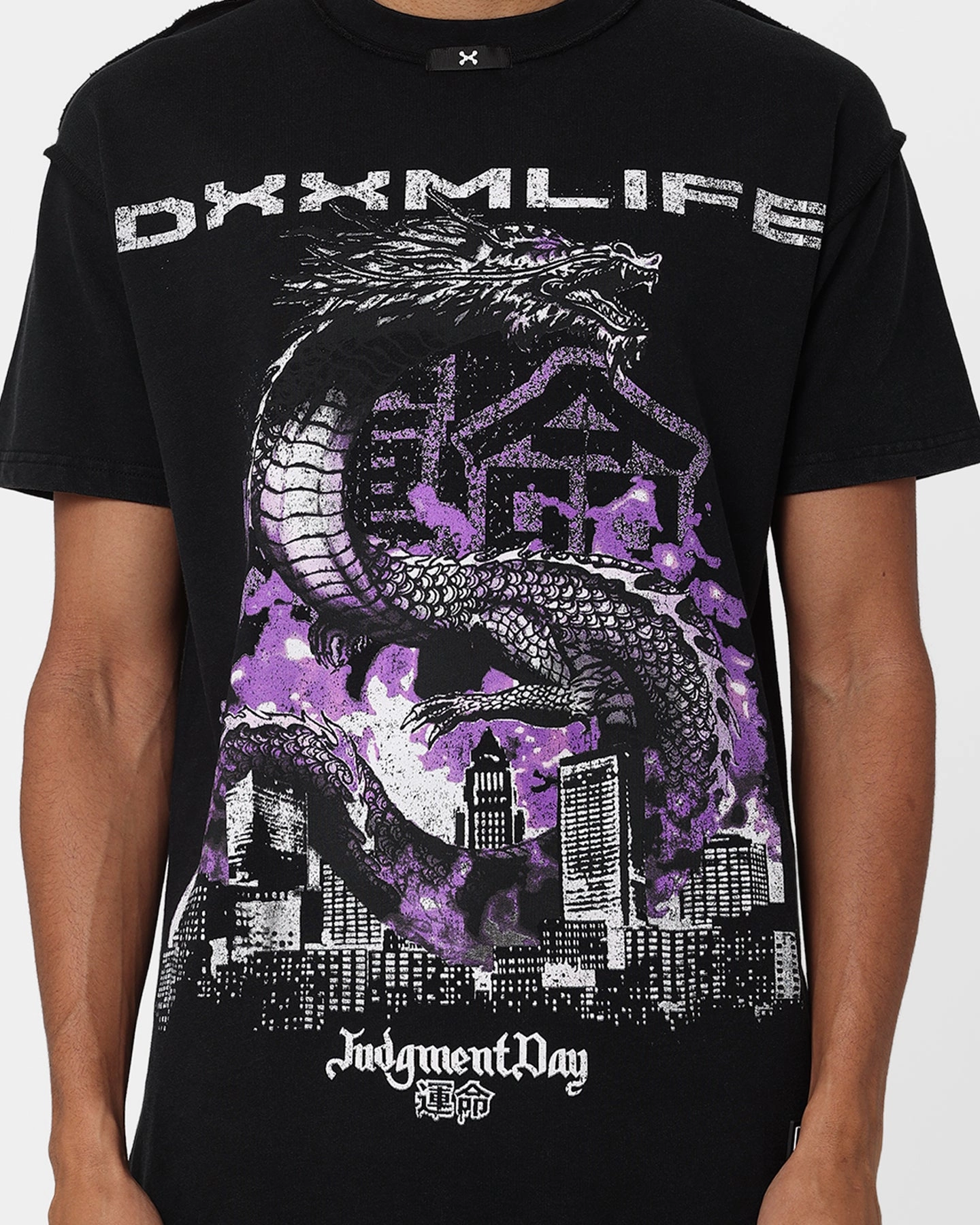 Travel Ready Relaxed Vibe DXXMLIFE Judgement Day Vintage T-Shirt Vintage Black