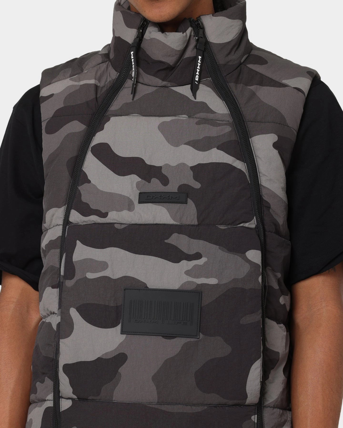LowProfileLogo DXXMLife L-3 Chainge$ Puffer Vest Grey/Camo