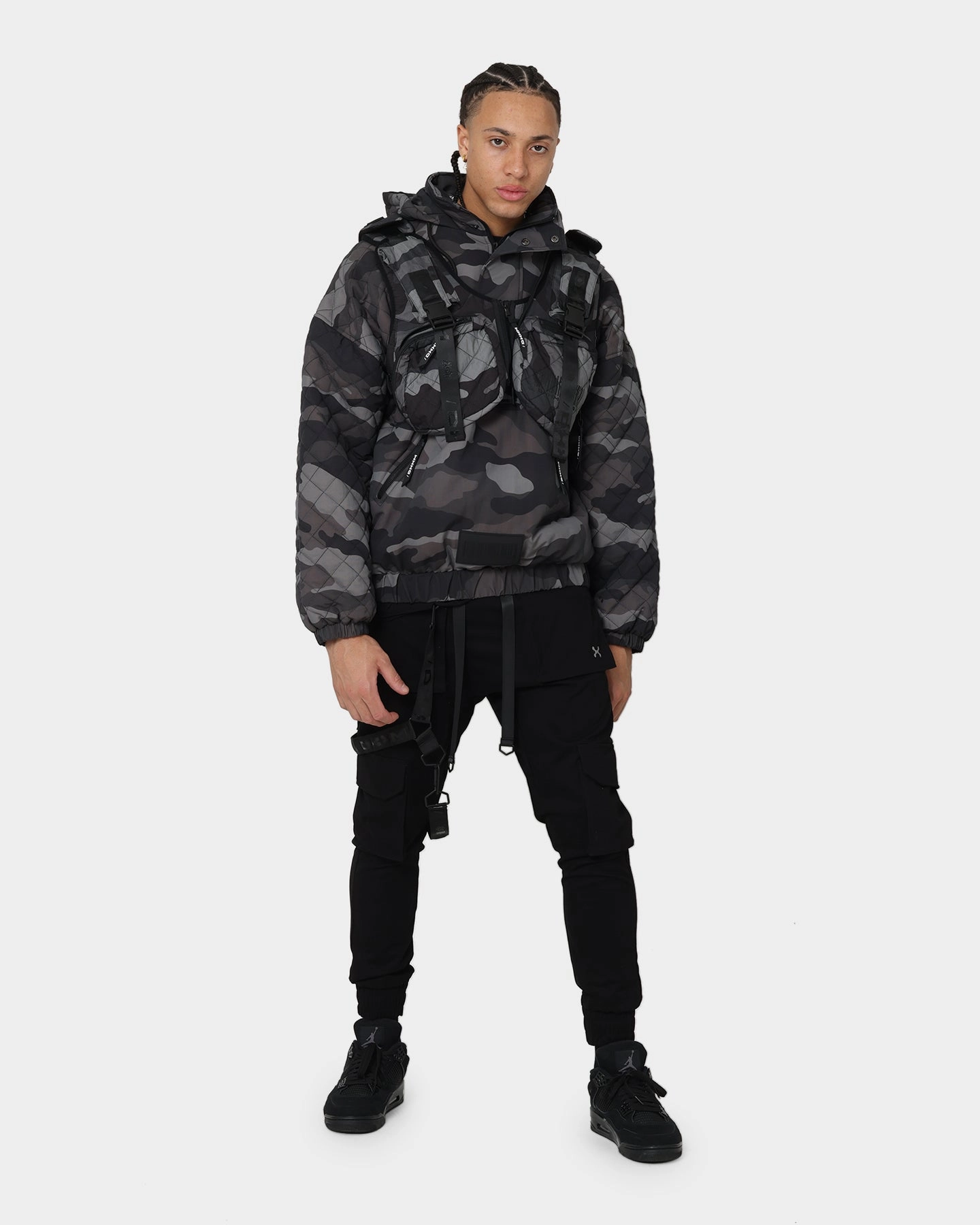 Handmade DXXMLIFE L-3 Quilted AnXrak Nid Jacket Grey Camo