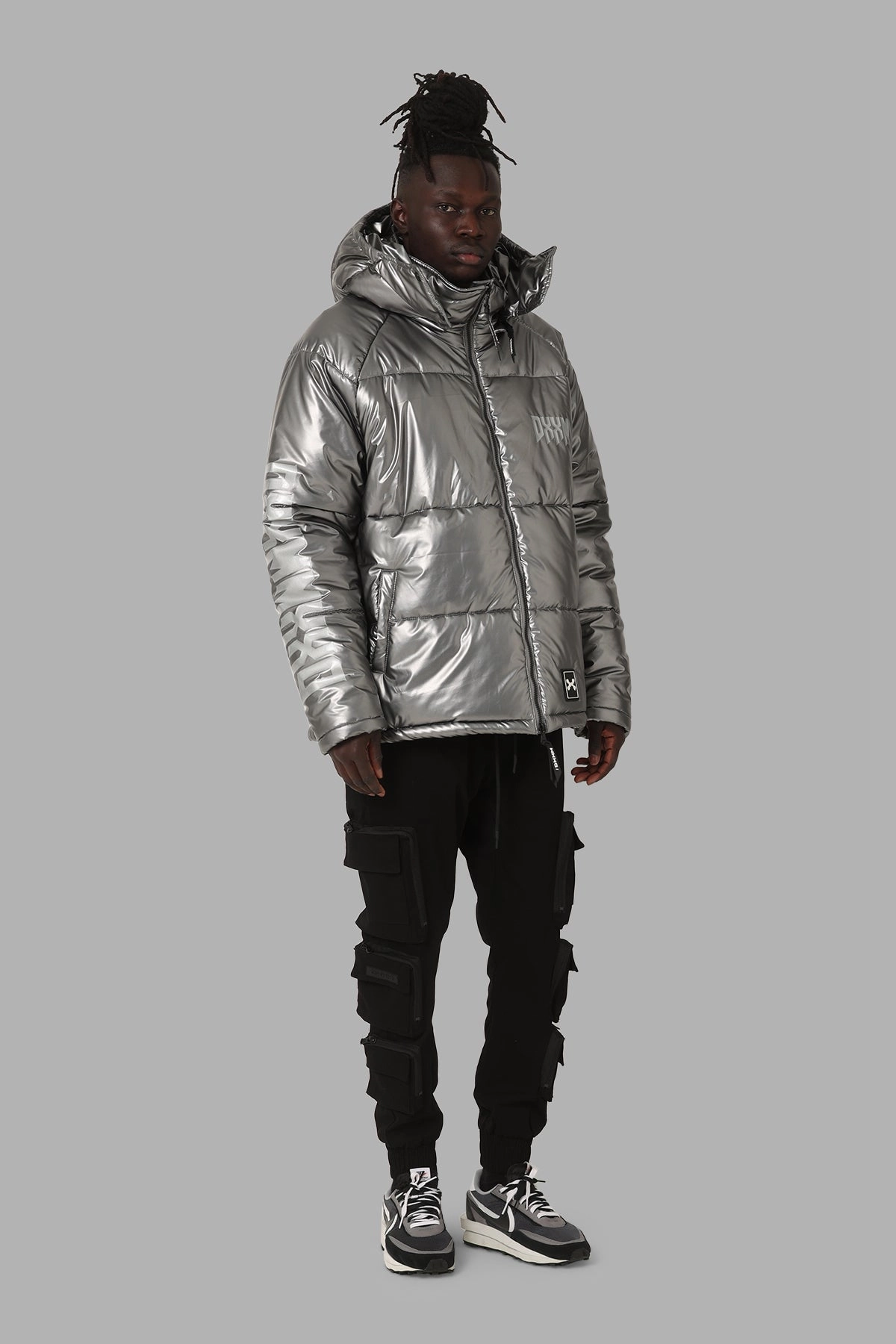 Base Layer DXXMLife L-6 A Chrxme Puffer Jacket Silver