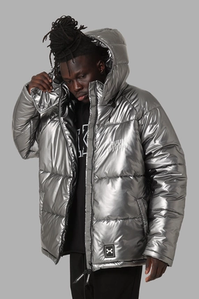 Seasonal Wear Solution DXXMLife L-6 A Chrxme Puffer Jacket Silver