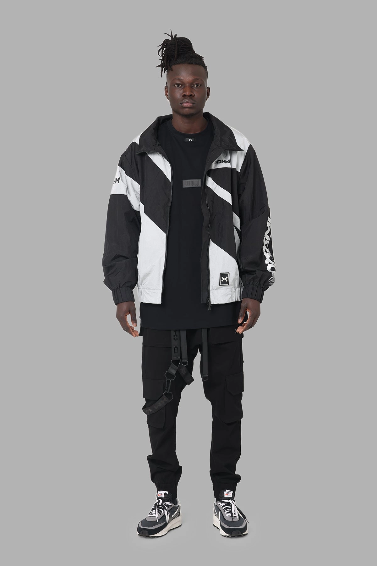 DXXMLife L-6 C Racing Windbreaker Black/Grey mid-length Clue