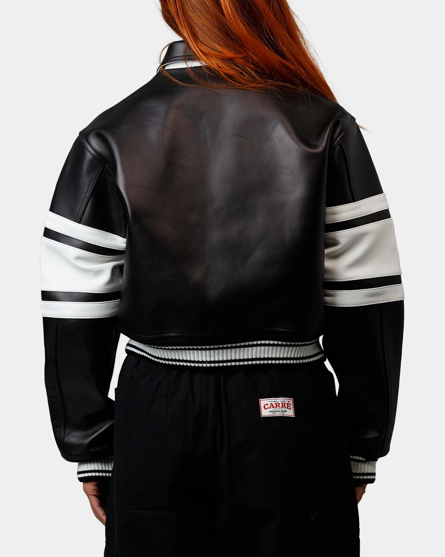 Avirex Women's Cropped Legend Jacket Black Layered Protection
