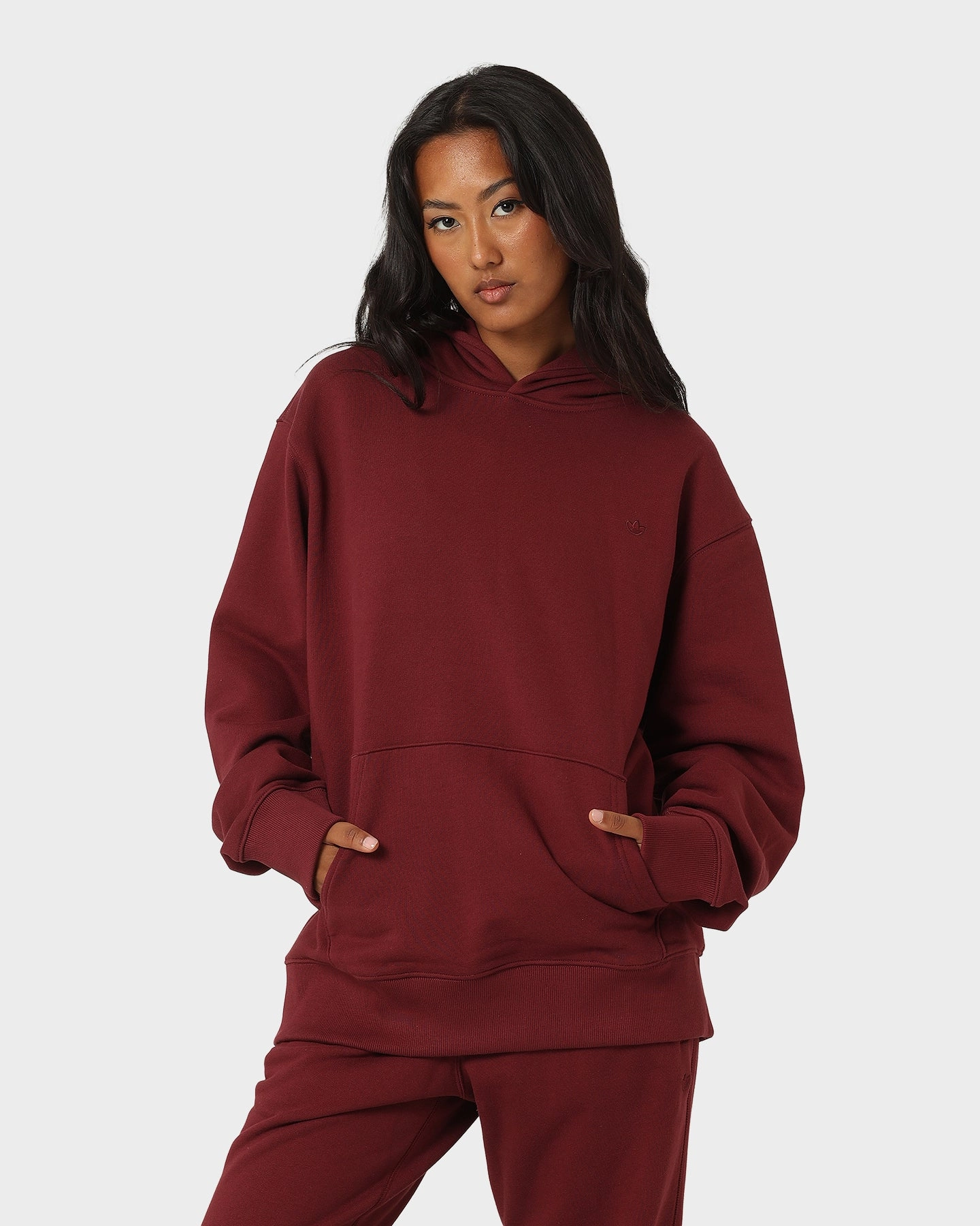 Odor Control Treatment Adidas C French Terry Hoodie Shadow Red