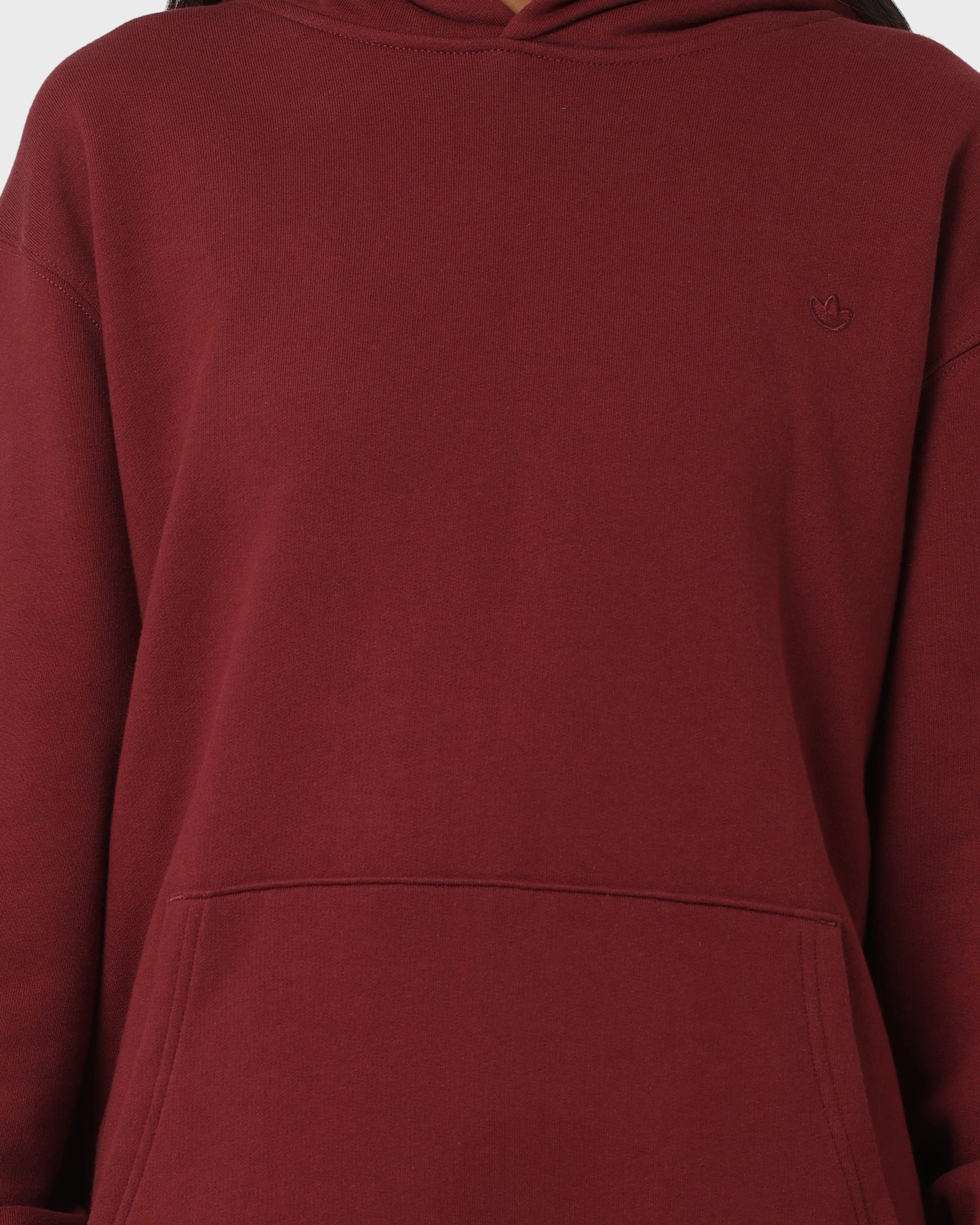 Foldable Collar Design Adidas C French Terry Hoodie Shadow Red