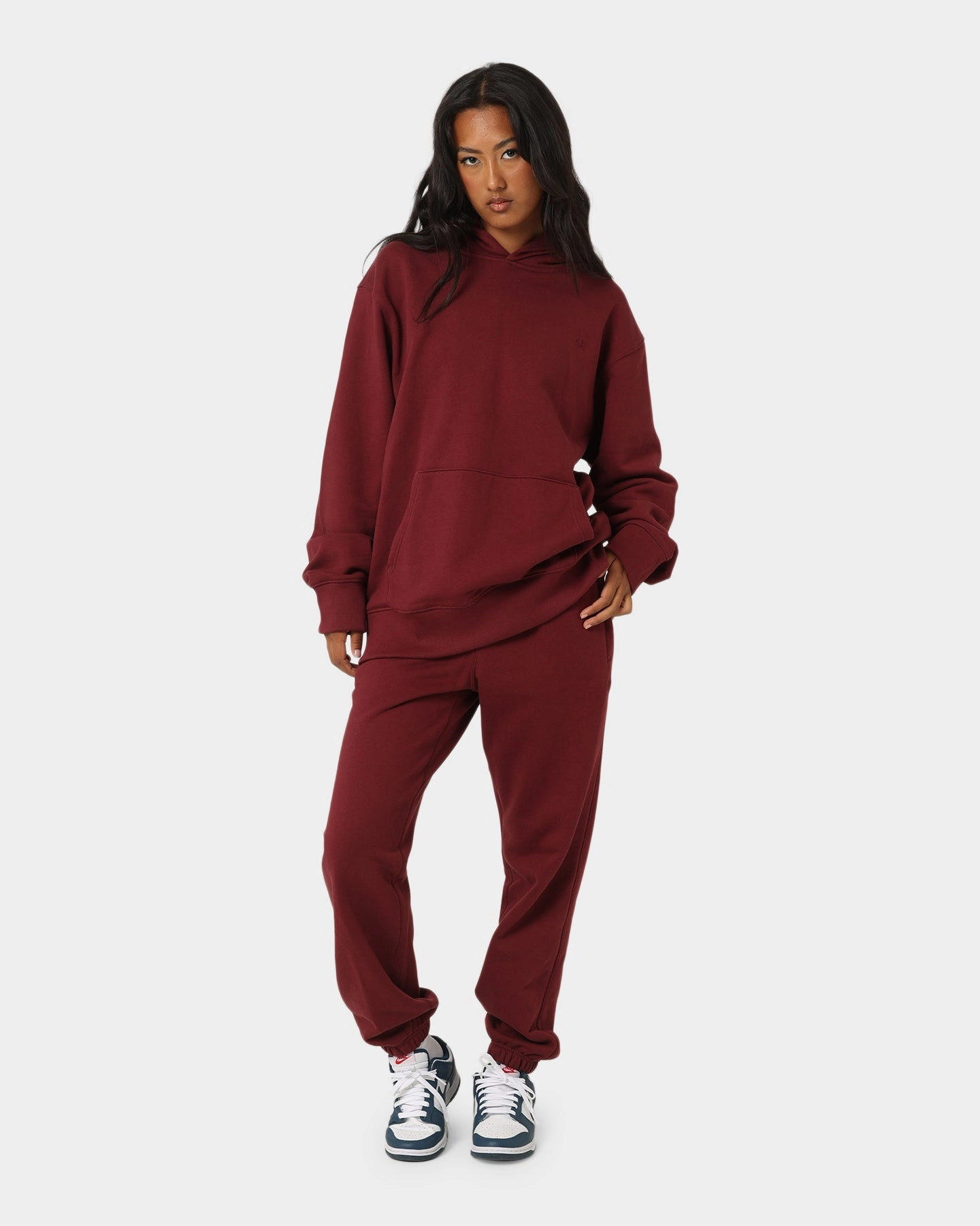 Adidas C French Terry Hoodie Shadow Red Ideal Customizable Fit