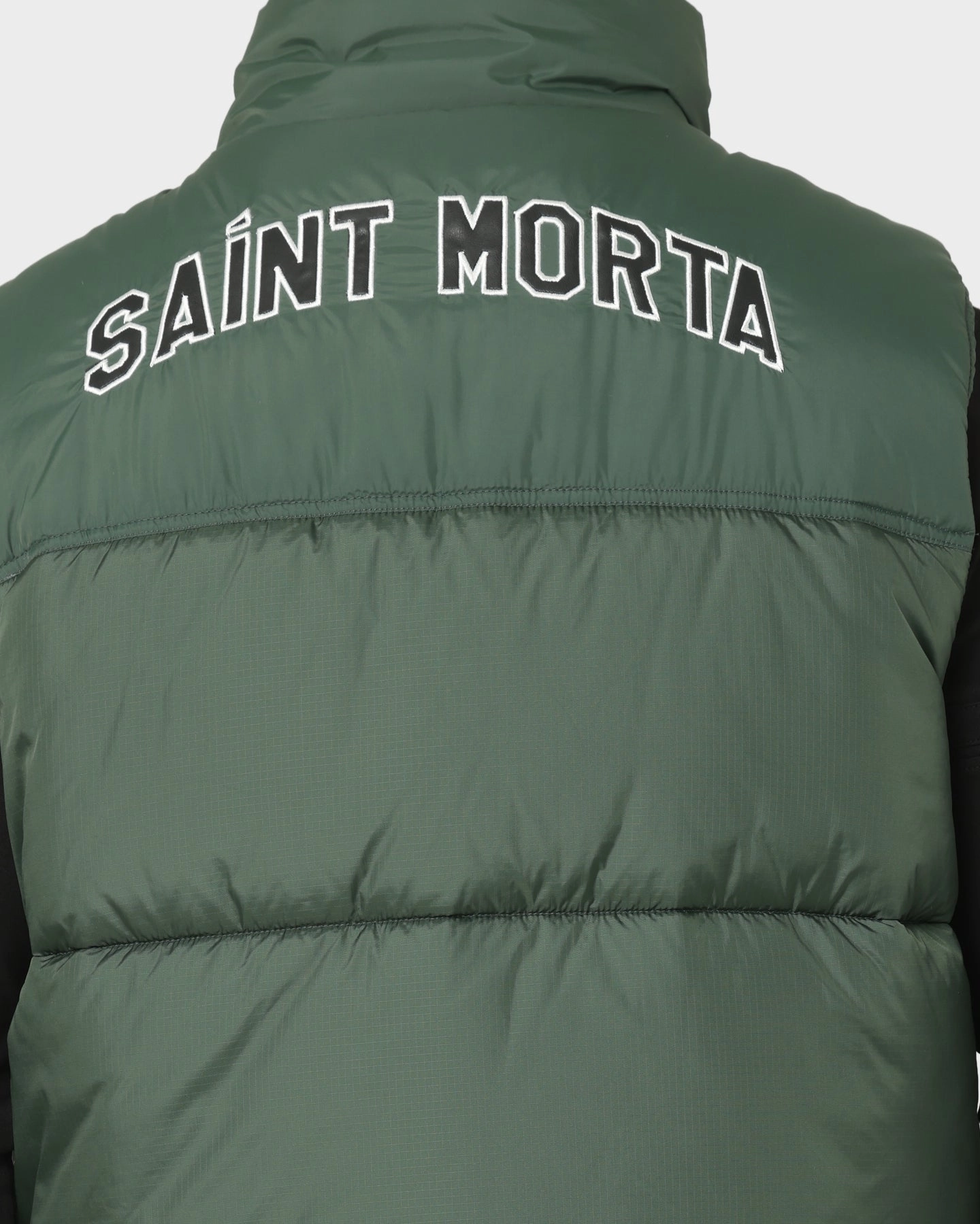 Saint Morta Kingdom Puffer Vest Dark Green Noise Reducing Zippers Waterproof Protection