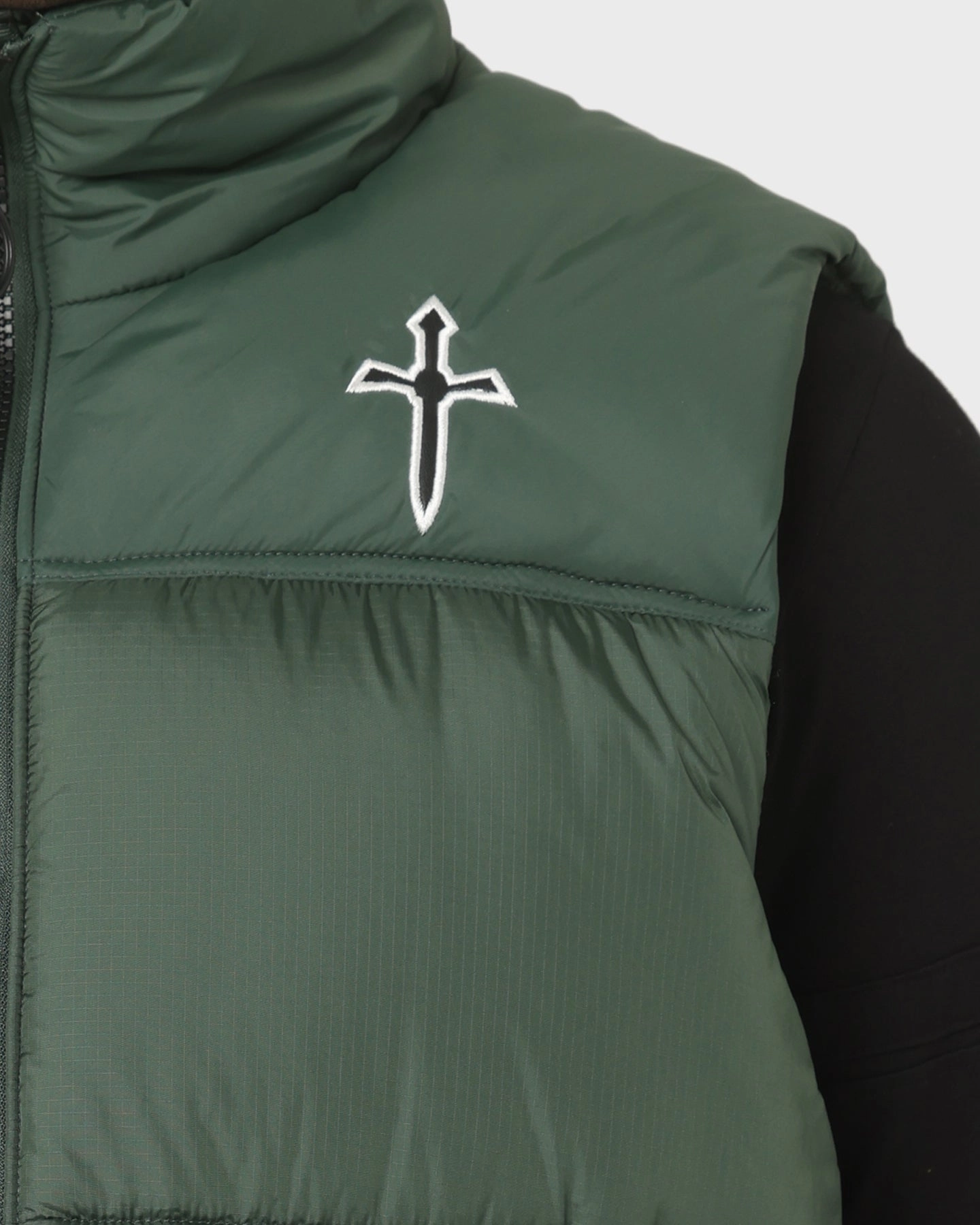Saint Morta Kingdom Puffer Vest Dark Green Lightweight Waterproof