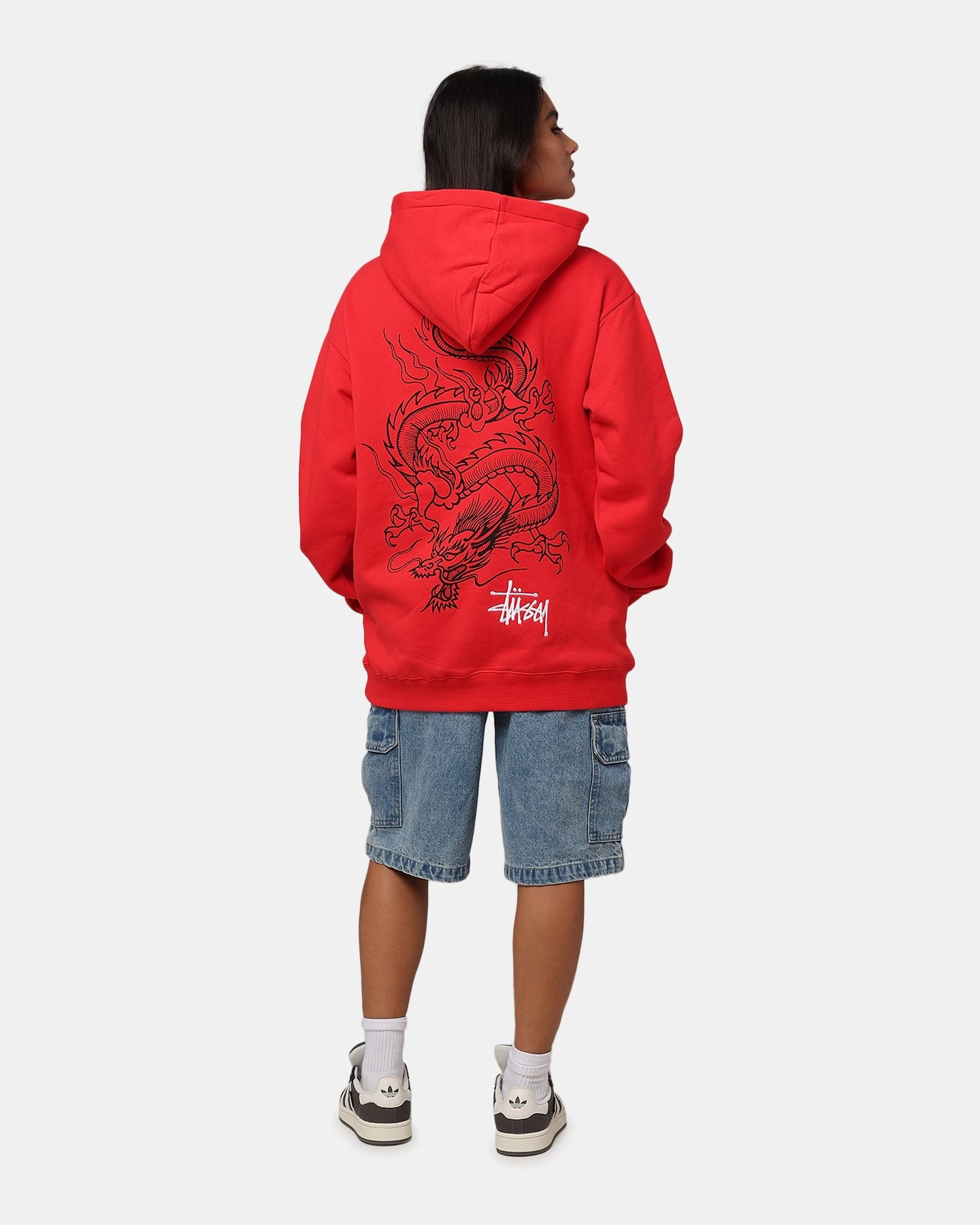 Resist St??ssy Dragon Hoodie Pigment Red